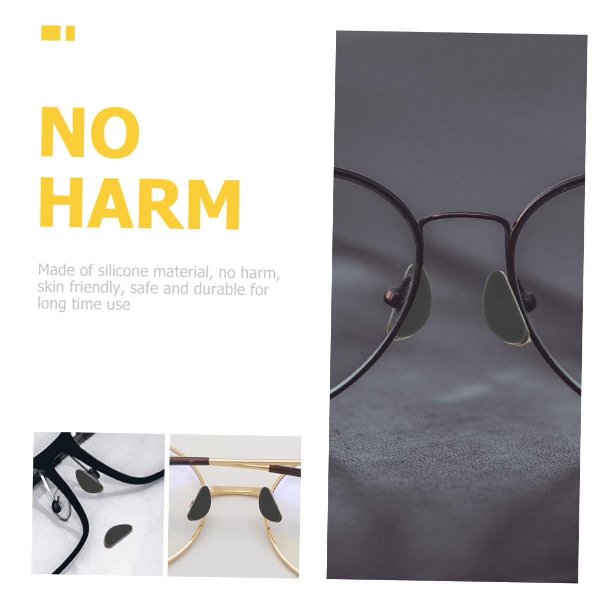 Healeved 36 Pairs Plastic Nose Pads for Glasses - Soft Comfortable Eyewear Nose Cushions for Sunglasses, Myopic Glasses & Reading Glasses - Perfect for Daily Use, Work & Outdoor Activities
