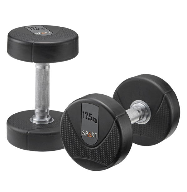 Premium Urethane Dumbbells for Home Gym & Weight Training - Durable Rubber Coated Free Weights for Strength Training, CrossFit & Fitness Workouts