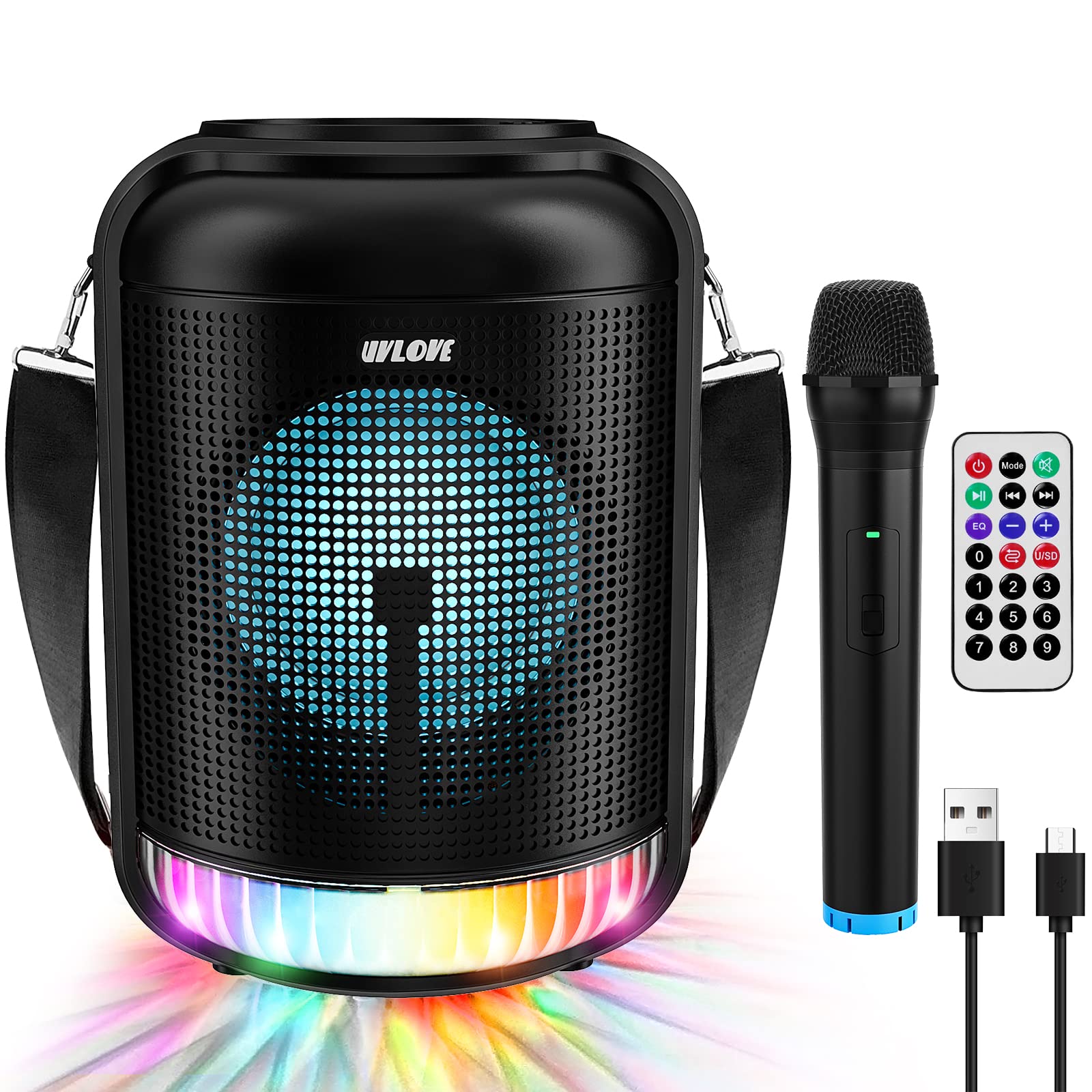 Portable Karaoke Machine with Bluetooth, 6.5