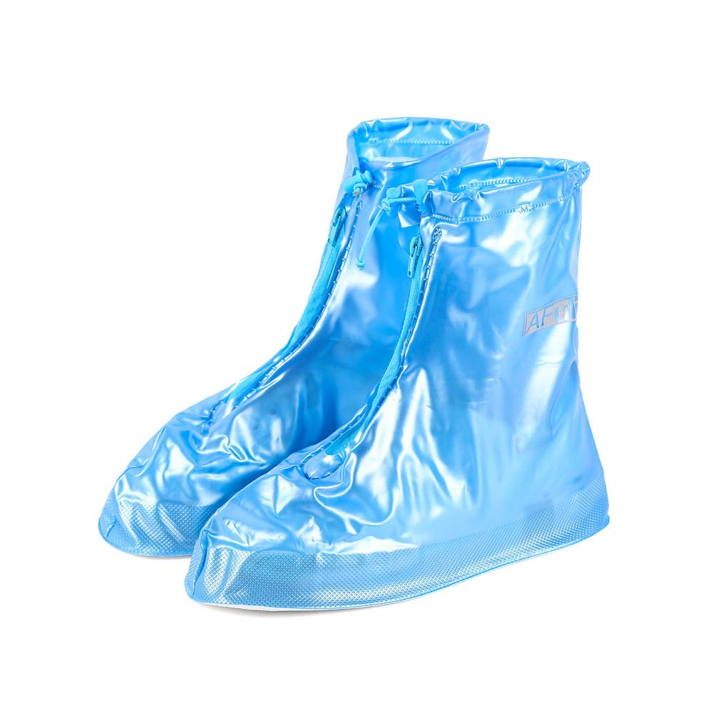 Waterproof Reusable Non-Slip Snow & Rain Shoe Covers - Slip-Resistant Overshoe Protectors for Men Women (Small, Blue) - Perfect for Winter Walking, Hiking & Outdoor Activities