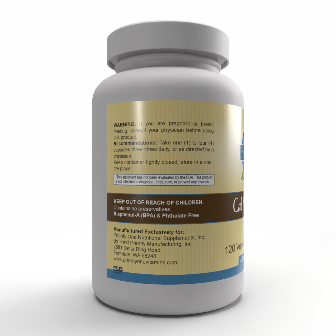 Calcium Magnesium Zinc with Vitamin D3 Supplement - 120 Vegetarian Capsules for Bone Health & Immune Support | Ideal for Adults & Seniors