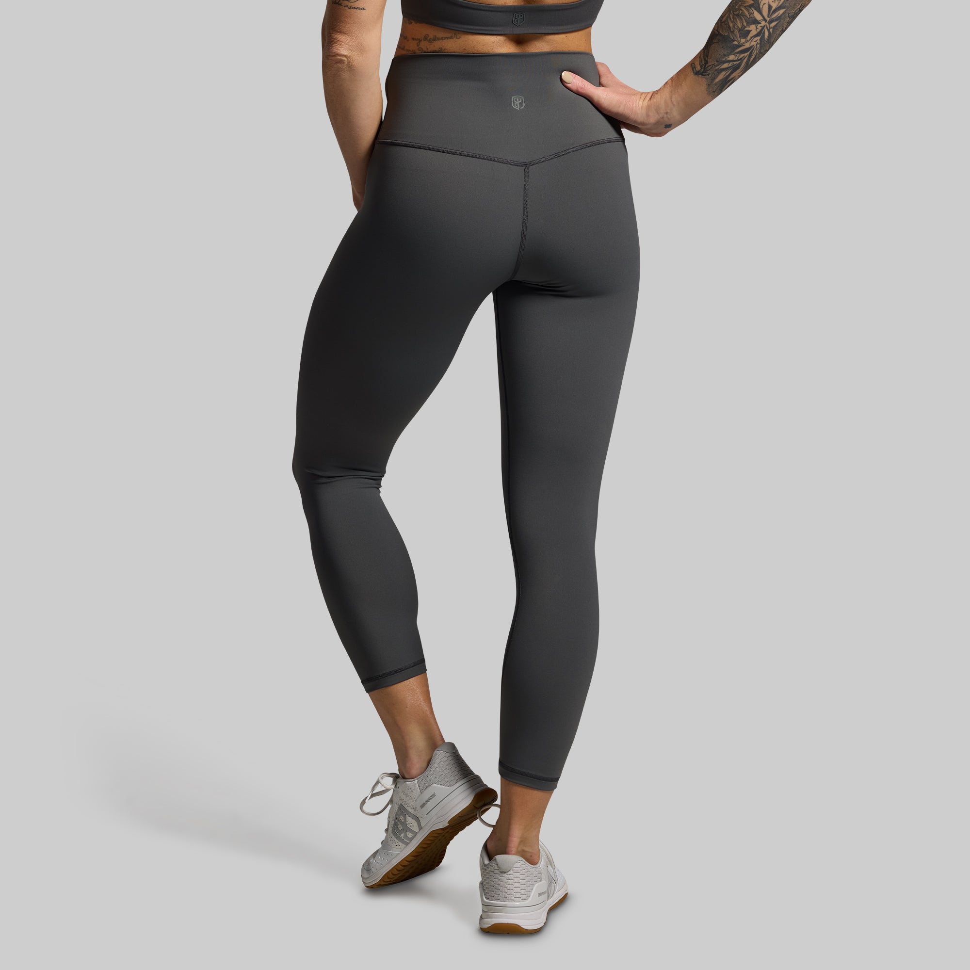 Premium High-Waisted Yoga Leggings 2.0 - Gunmetal Gray - Women's Workout Tights for Running, Gym & Lounge - Moisture-Wicking & Squat-Proof Activewear