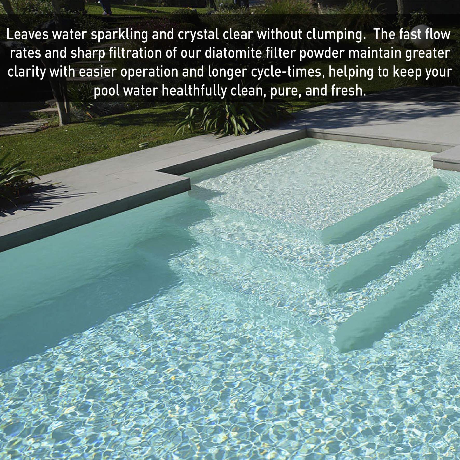 Premium Minerals DE Swimming Pool Filter Media - 100 lbs, White for Crystal Clear Water | Ideal for In-Ground & Above-Ground Pools, Spas, and Water Filtration Systems