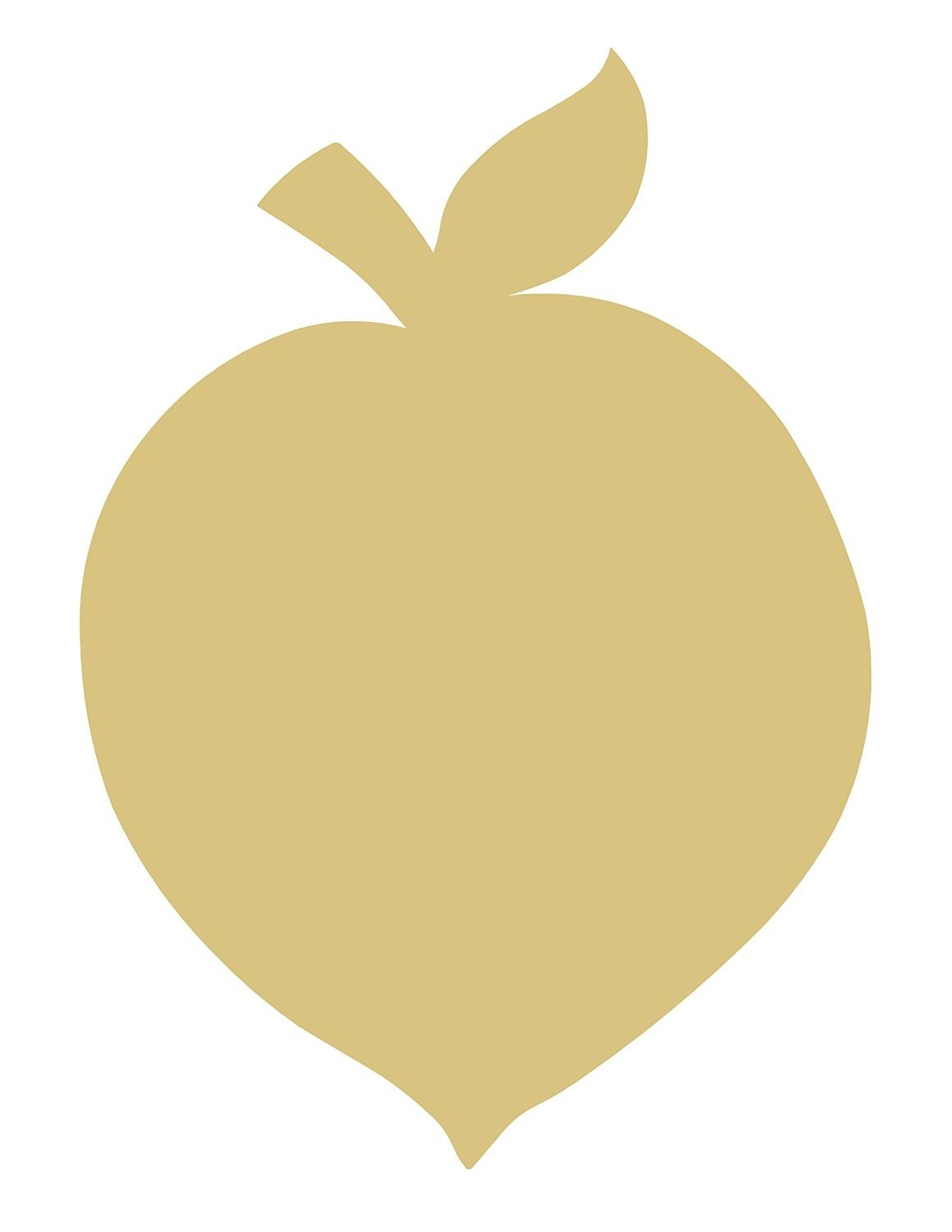 Peach Cutout Unfinished Wooden Door Hanger - MDF Fruit Stand Decor for Home & Garden - Perfect for DIY Crafts, Wall Art, and Seasonal Decorations