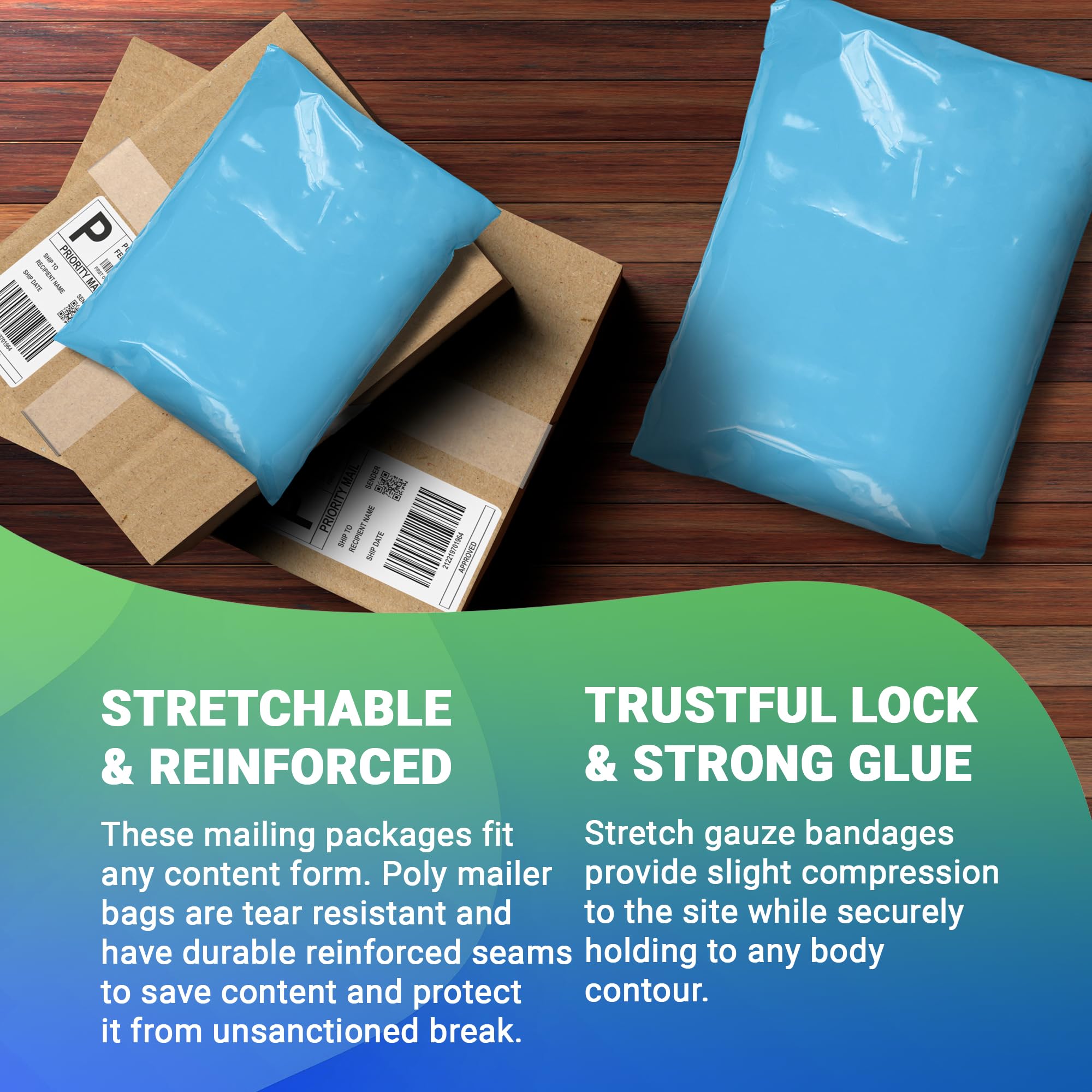 Blue 7.5x10.5 Inch Poly Mailers - 1000 Pack Self-Seal Shipping Bags for Clothes | Waterproof & Stretchable Poly Envelopes | Perfect for Ecommerce, Online Stores & Clothing Shipping