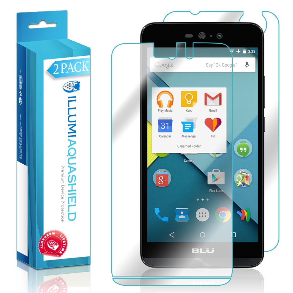 BLU Dash X LTE 5.0 Screen Protector (2-Pack) - HD Clear TPU Film, Bubble-Free Front & Back Protection | Perfect for Everyday Use, Gaming, and Work