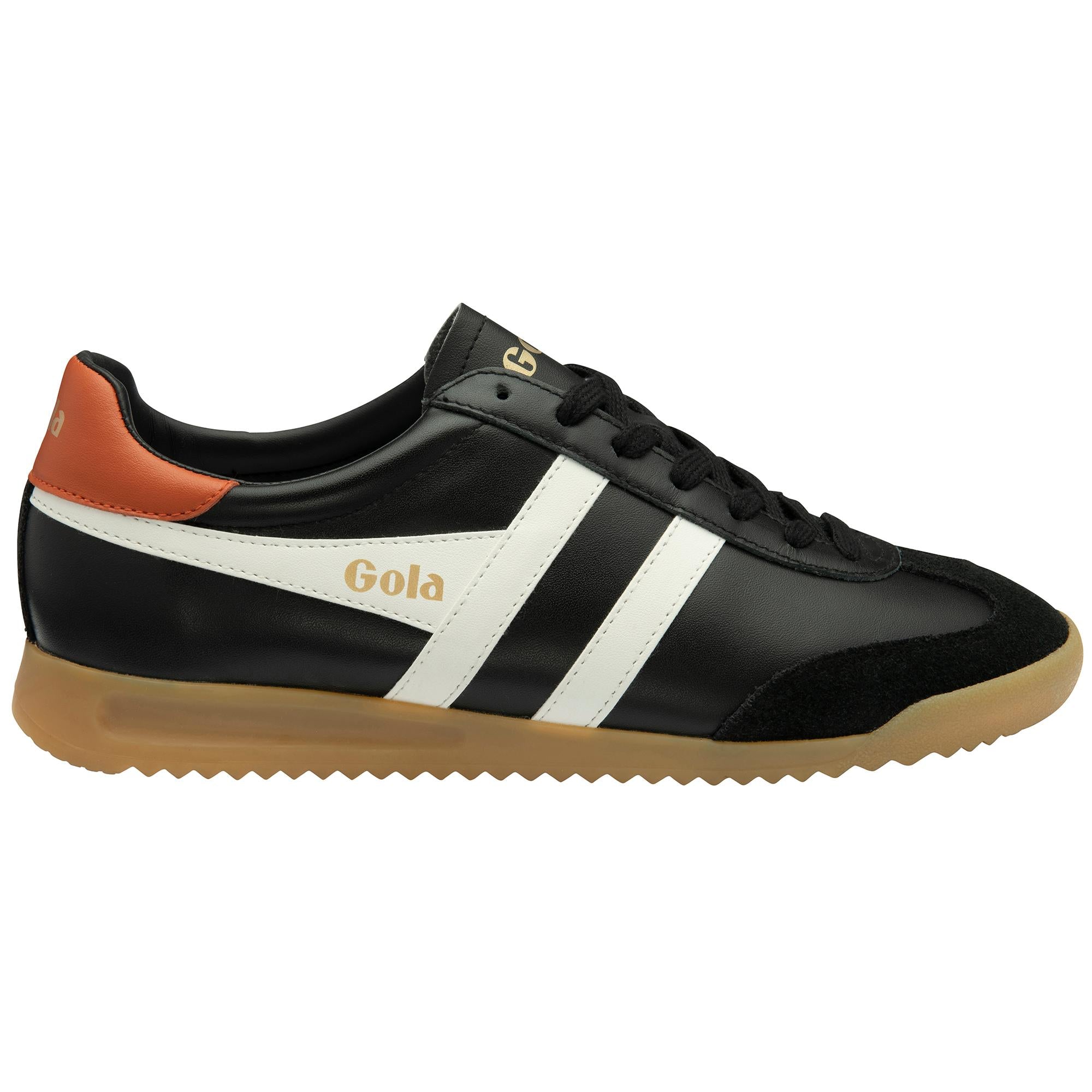 Gola Men's Torpedo Leather Sneakers - Black (Size M) | Classic Retro Running Shoes for Casual Wear & Street Style Fashion