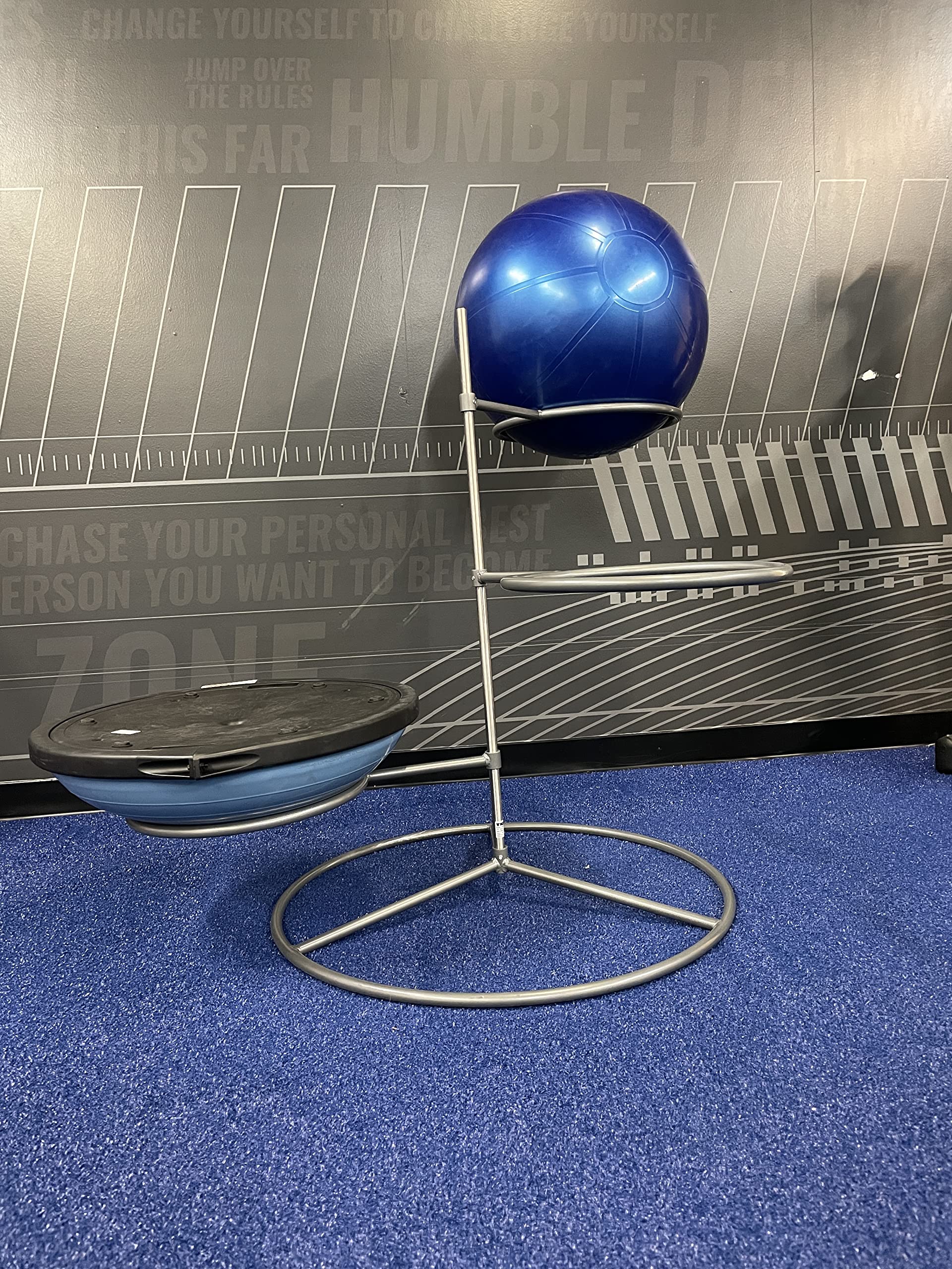 Stability Ball Rack for Home & Commercial Gym - Holds 3 Exercise Balls | Space-Saving Fitness Equipment for Yoga, Pilates & Workout Organization | Perfect for Gyms, Studios & Home Fitness Rooms