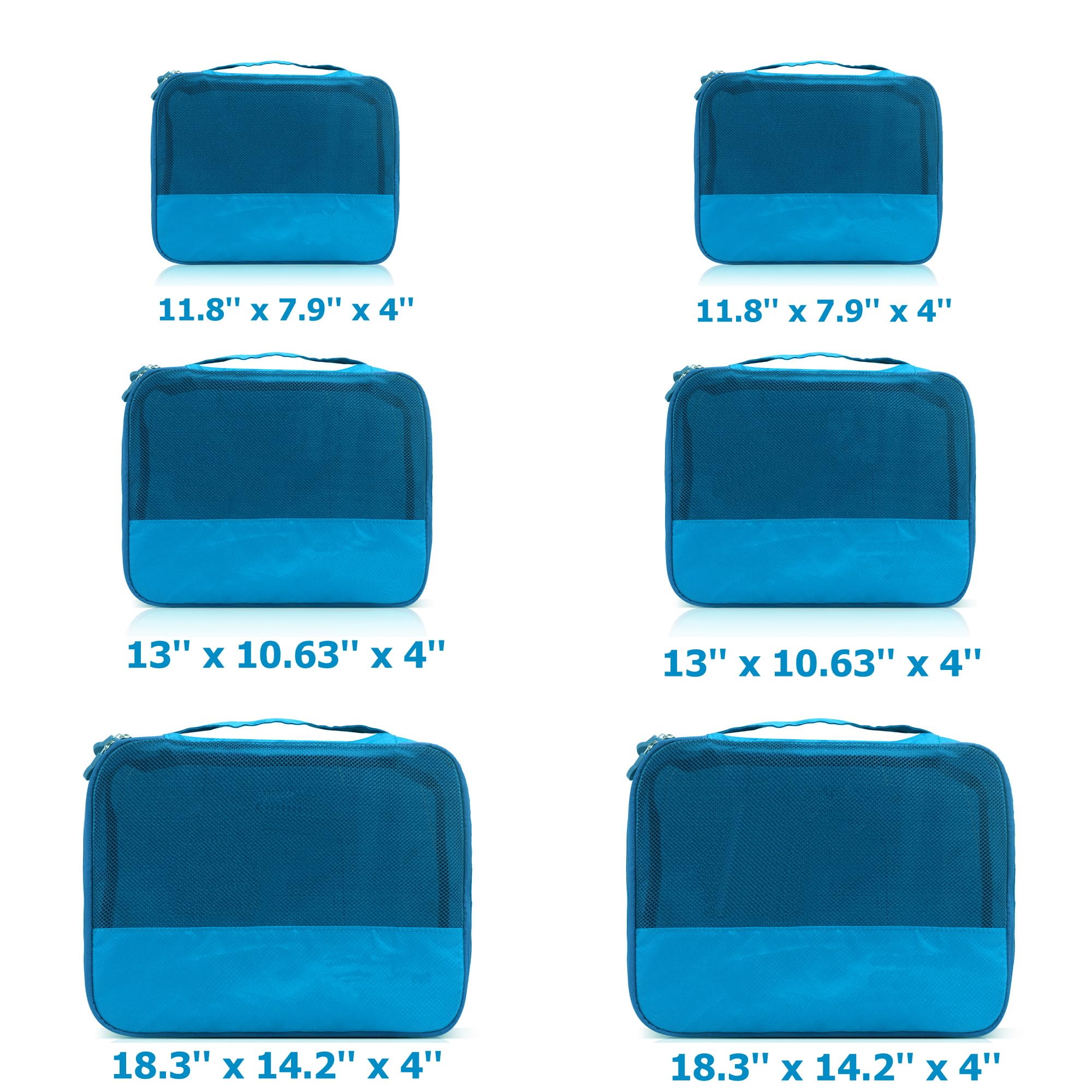 DoubleTrip Extra Large Packing Cubes for Travel - 6-Piece Suitcase Organizer Set (3 Sizes) Fits 28-Inch Luggage | Space-Saving Travel Accessories for Business Trips, Vacations & Weekend Getaways