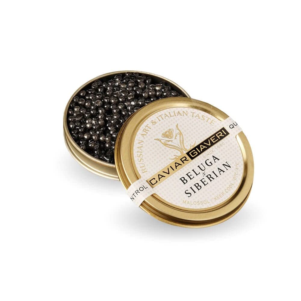 Premium Royal Beluga Hybrid Caviar Gift Set - World's Best Black Caviar (Huso huso x baerii) | 1.75oz (50g) Glass Jar with Free Blinis & Spoons | Gourmet Luxury Food for Special Occasions, Weddings & Gifts