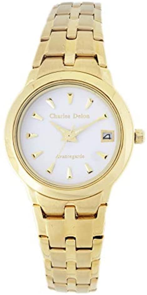 Charles Delon Women's Watches 5248 - Elegant Stainless Steel Quartz Watch with Round Face | Perfect for Office, Party & Everyday Wear