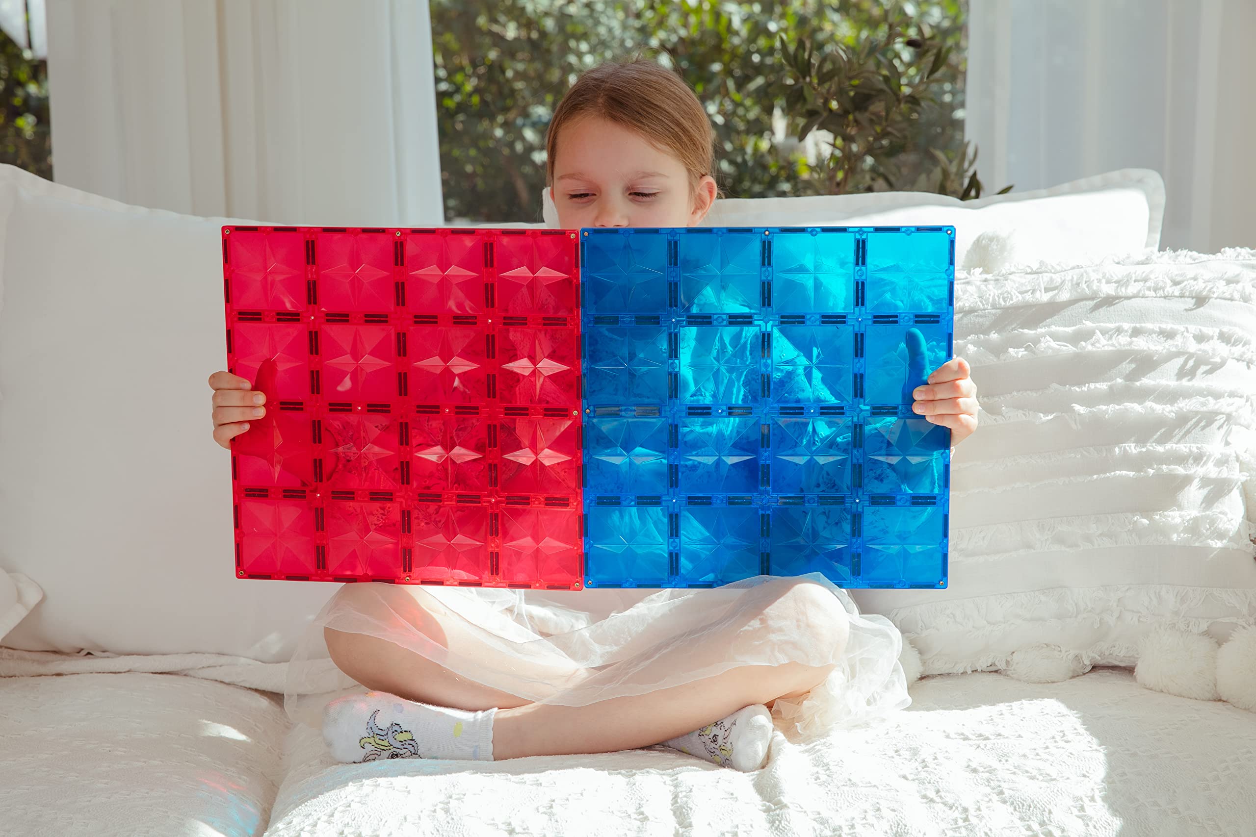 Premium Magnetic Building Tiles for Kids - 100-Piece STEM Educational Toys Set for Toddlers & Children Ages 3-10 | Creative Construction Blocks for Learning & Play | Perfect for Home, Classroom & Birthday Gifts