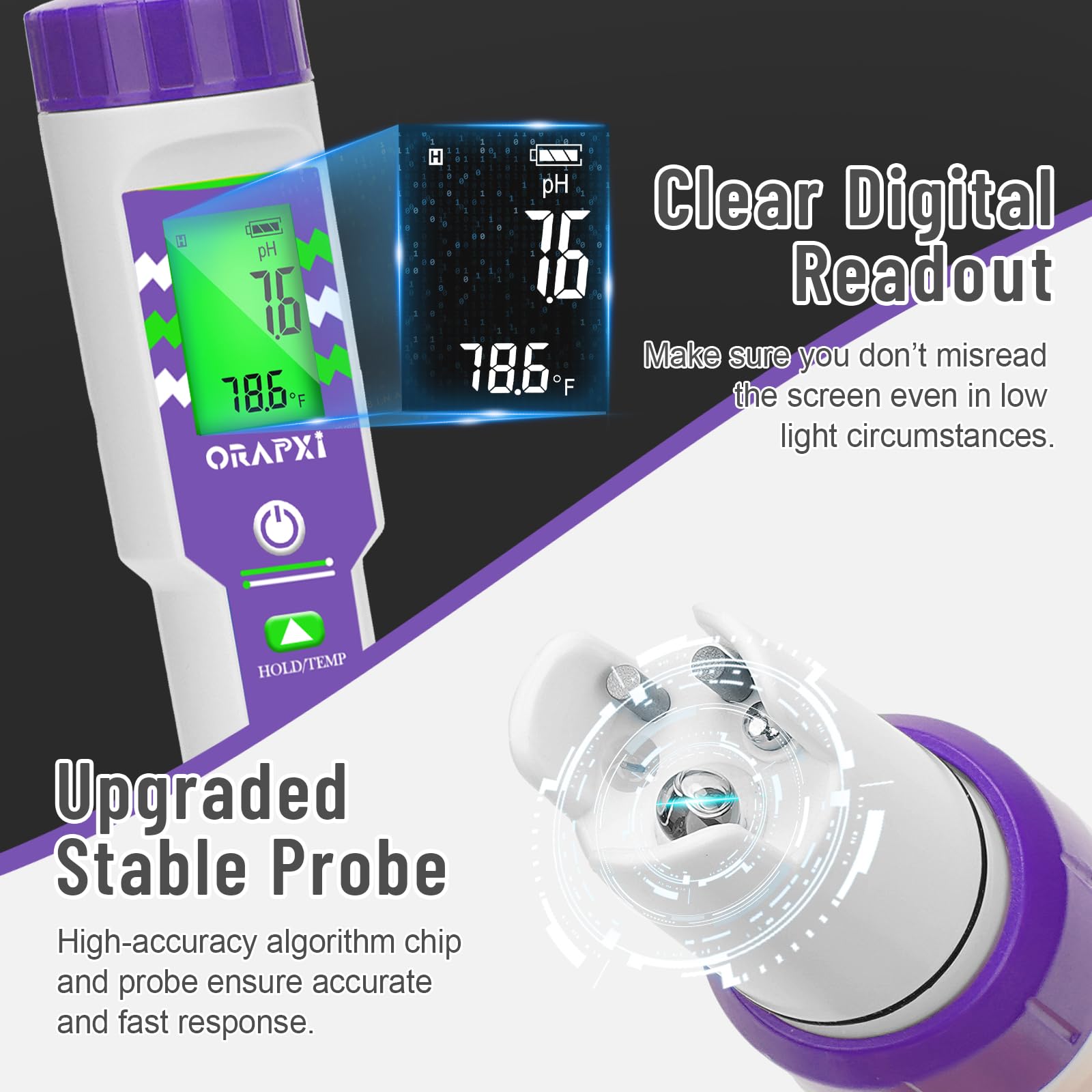 6-in-1 Pool Water Tester - Digital pH Meter, Salinity, ORP, TDS, EC & Temperature Tester for Swimming Pools, Hot Tubs & Spas | Perfect for Saltwater Pool Maintenance & Water Quality Testing
