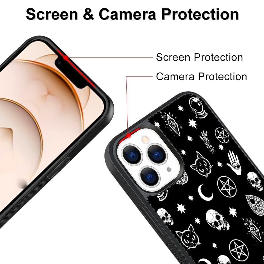 Witch Art Pattern Shockproof Protective Hard PC Phone Case for iPhone 13 Pro Max - Lightweight Soft Bumper Cover for Everyday Use, Travel & Outdoor Activities