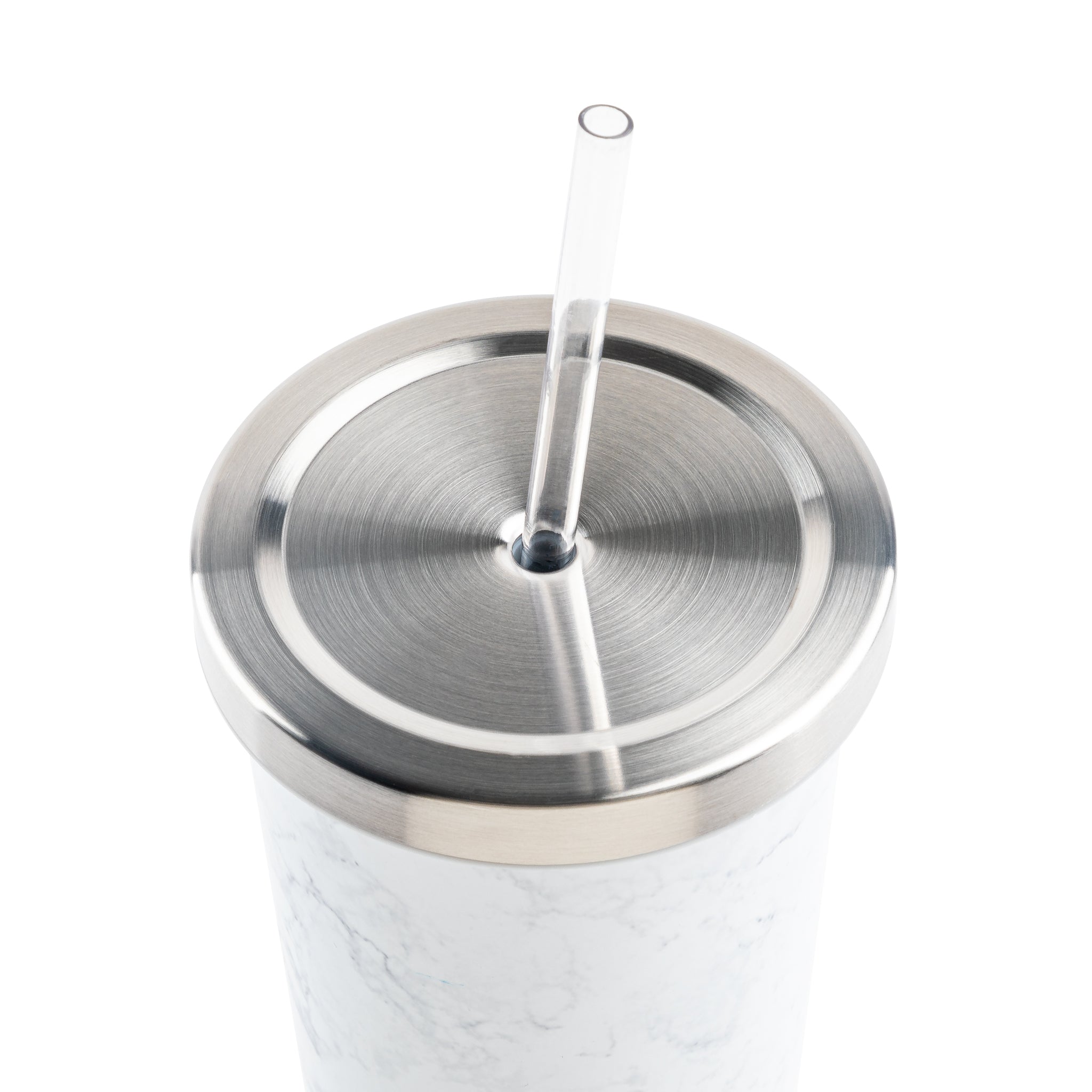 24 oz Marble Chilly Tumbler - Insulated Stainless Steel Water Bottle with Lid & Straw - Perfect for Travel, Gym, and Office Use