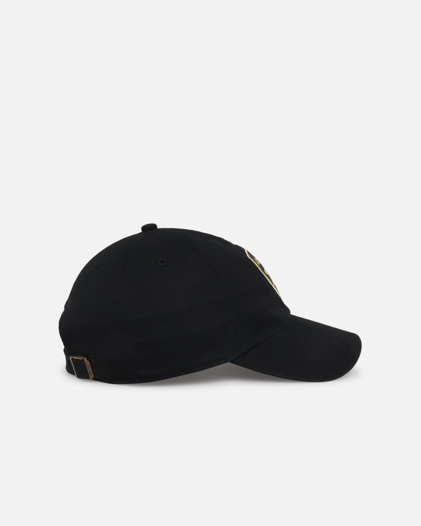 47 Brand Arsenal FC 'Metallic' 47 Clean Up Adjustable Strapback Snapback Hat - Black & Gold Baseball Cap for Men, Women - Perfect for Football Games, Streetwear & Casual Outfits
