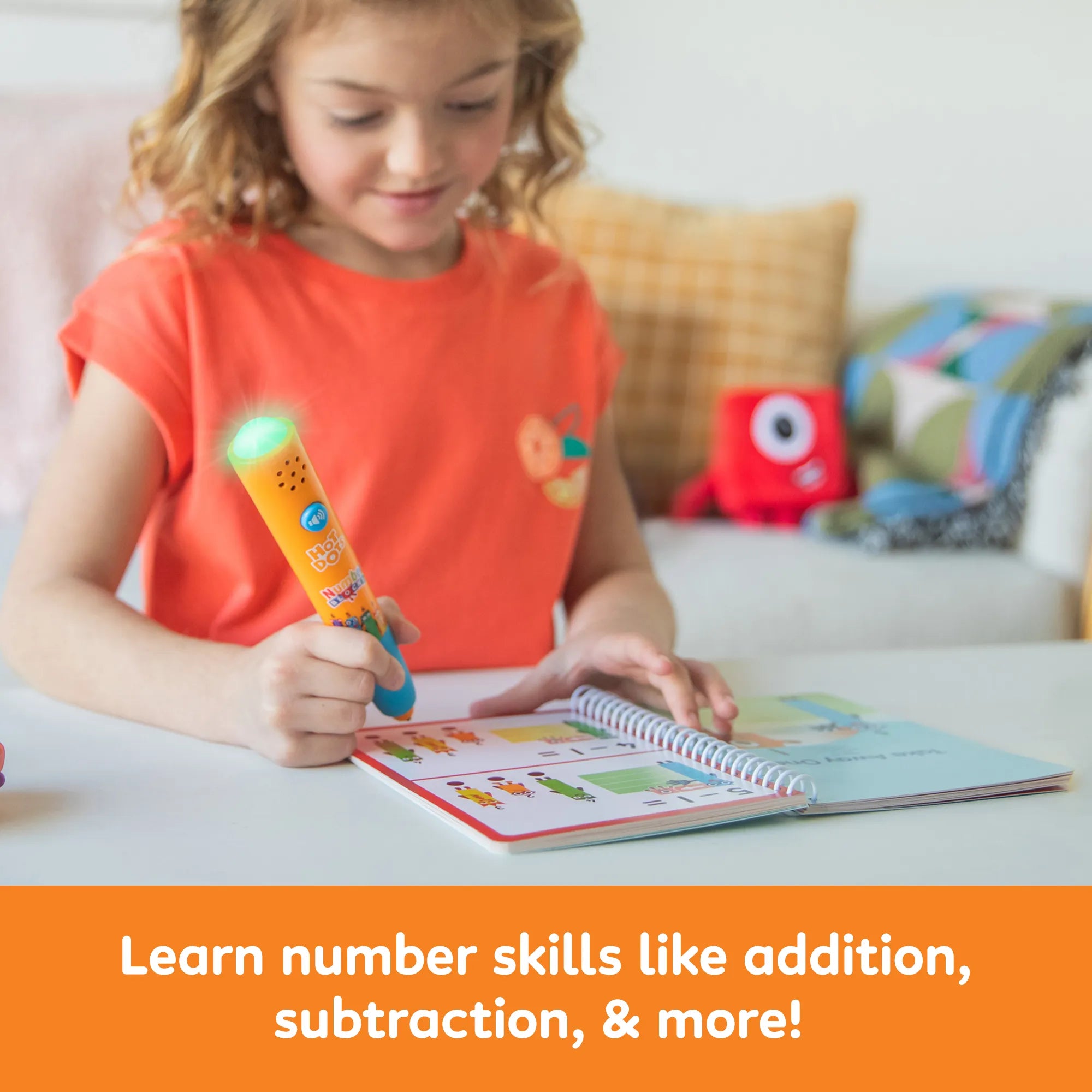 Numberblocks Hot Dots Interactive Learning Book 1-10 with Electronic Pen - Math Activities for Kids Ages 3-5 | Homeschool & Classroom Educational Toy