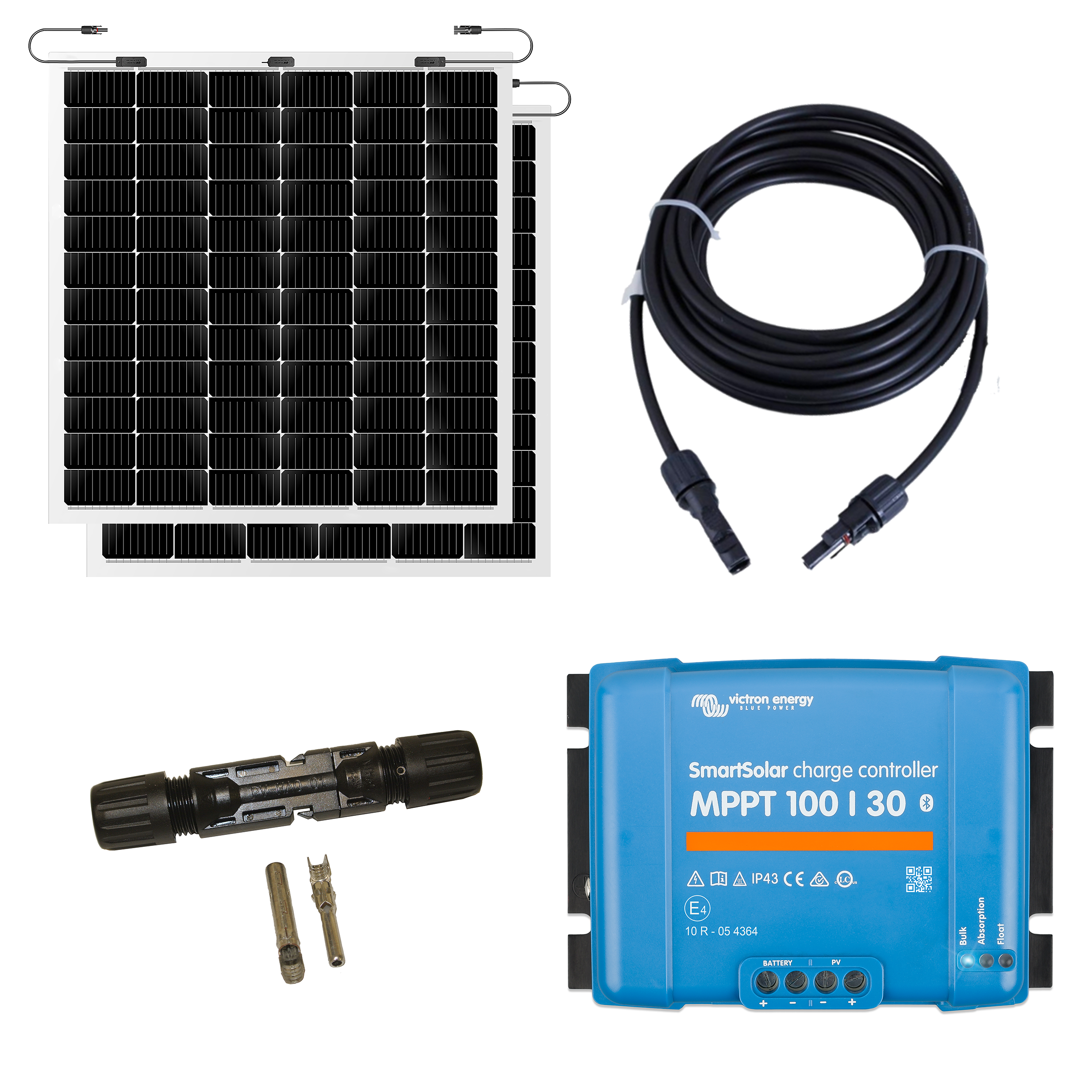 Victron Energy 420W RV Solar Panel Kit - Flexible Basic Bundle with Victron Elios for Off-Grid Camping & Van Life Power Supply