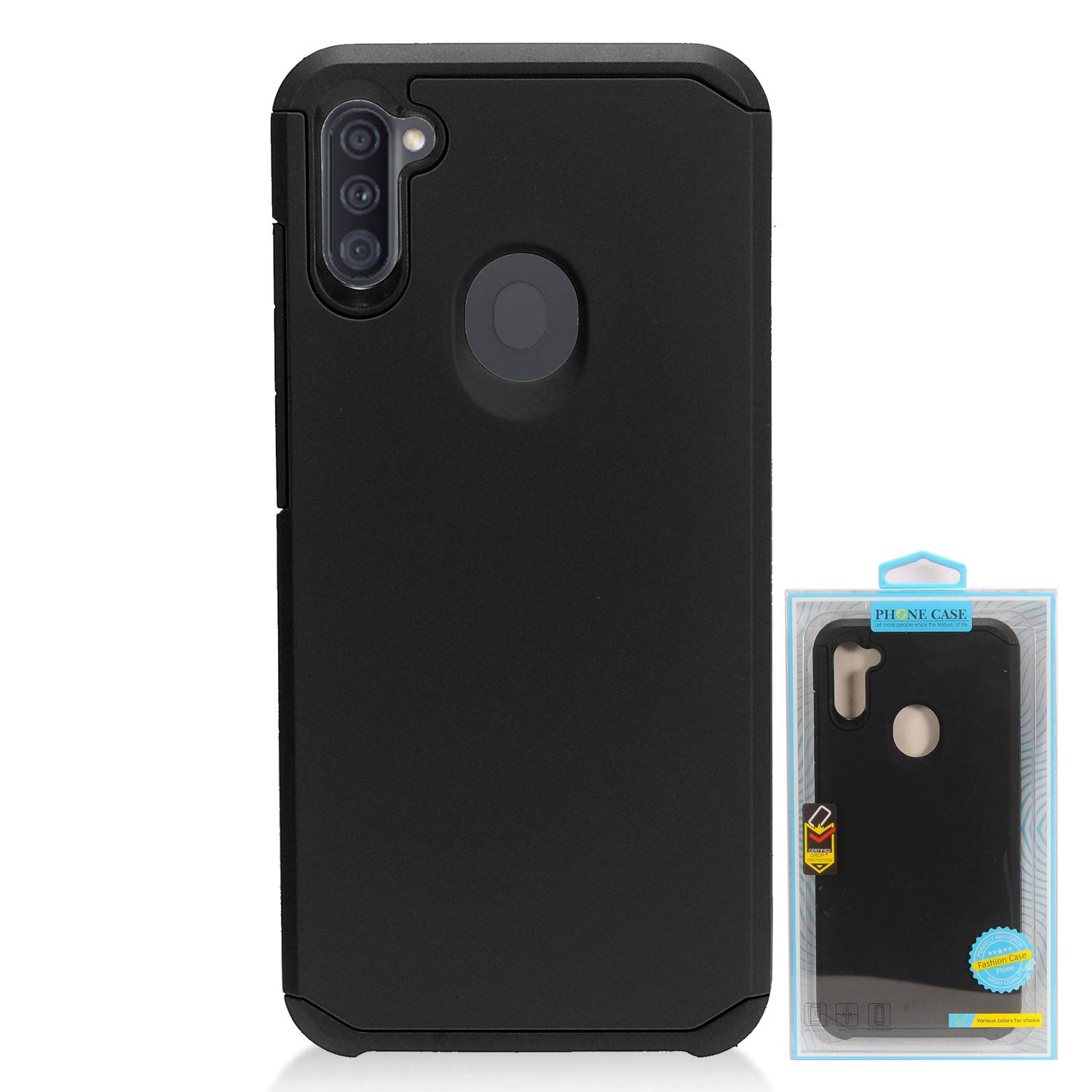 Samsung Galaxy A11 (SM-A115) Shockproof Rubberized Phone Case - AH2 Black | Durable Protection for Everyday Use, Work & Outdoor Activities