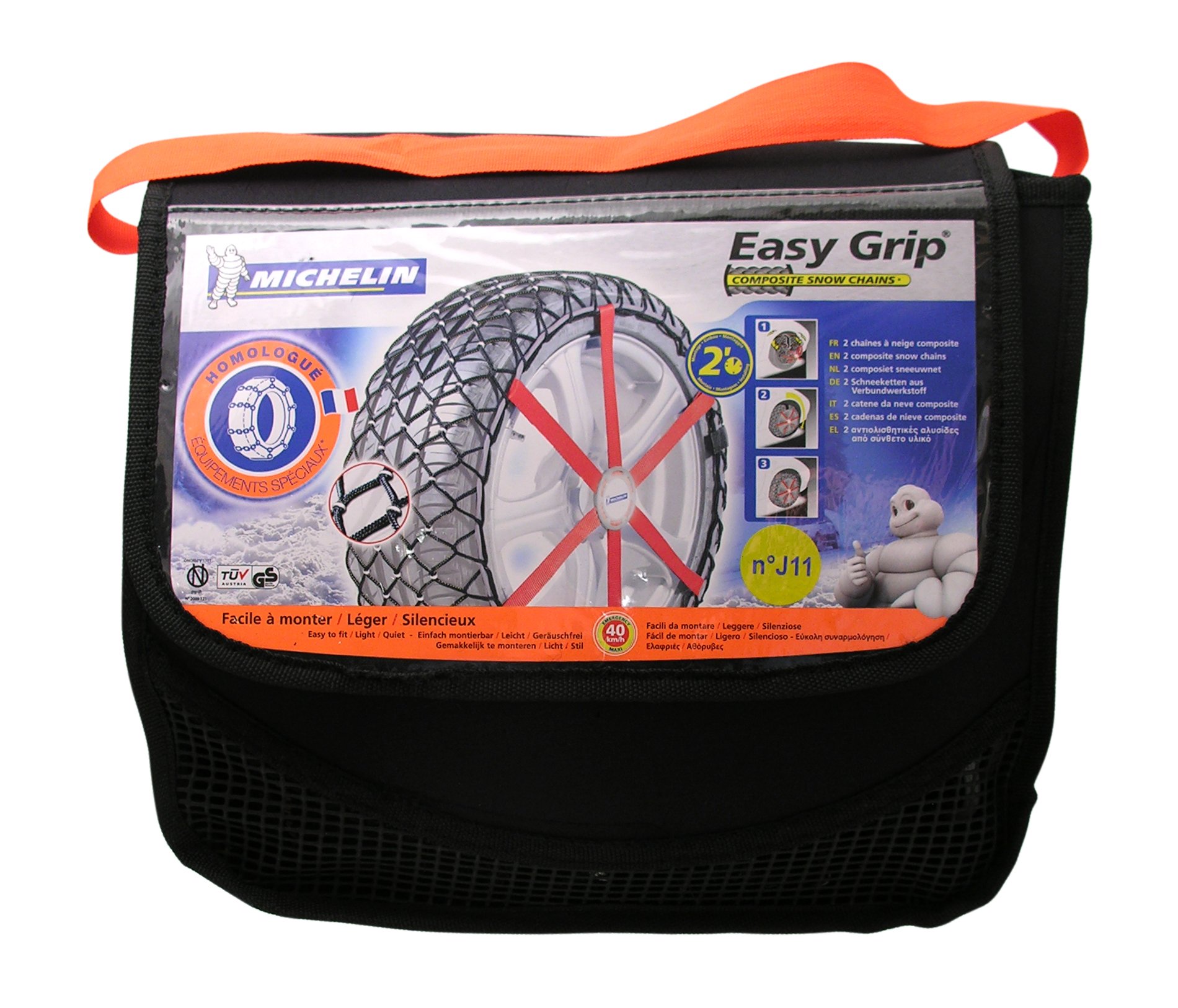 Michelin CUS7906 Easy Grip Snow Chains - Size G12 for Cars & SUVs | Winter Tire Traction for Snow & Ice | Safe Driving in Mountain & Icy Road Conditions