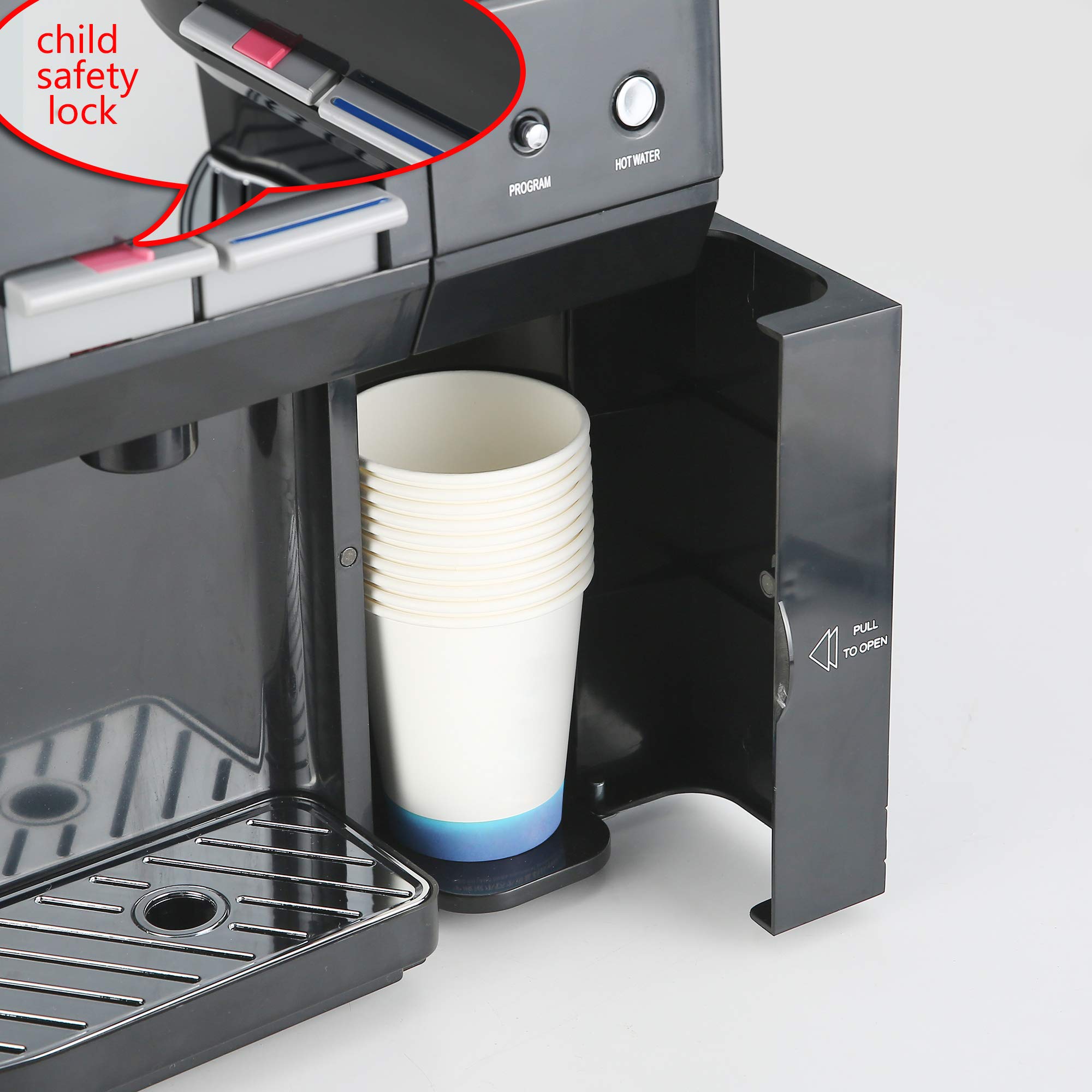 Amay 3 to 5 Gallon Countertop Hot and Cold Water Dispenser with Child Safety Lock & Energy Saving Switch - Perfect for Home, Office, and Kitchen Use