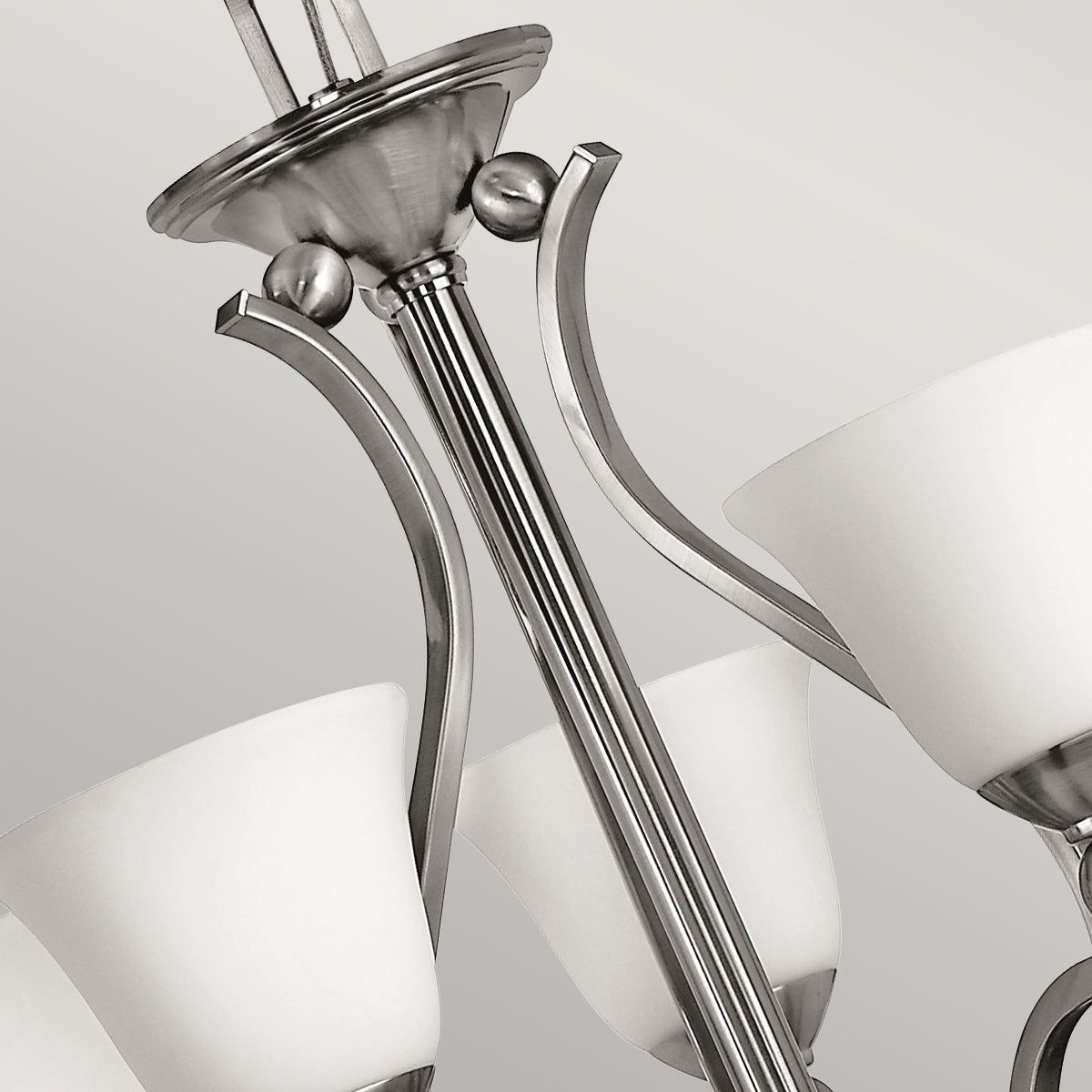 Bolla 3/5Lt Modern Ceiling Light Fixture - Brushed Nickel Finish for Living Room, Bedroom & Dining Room Lighting