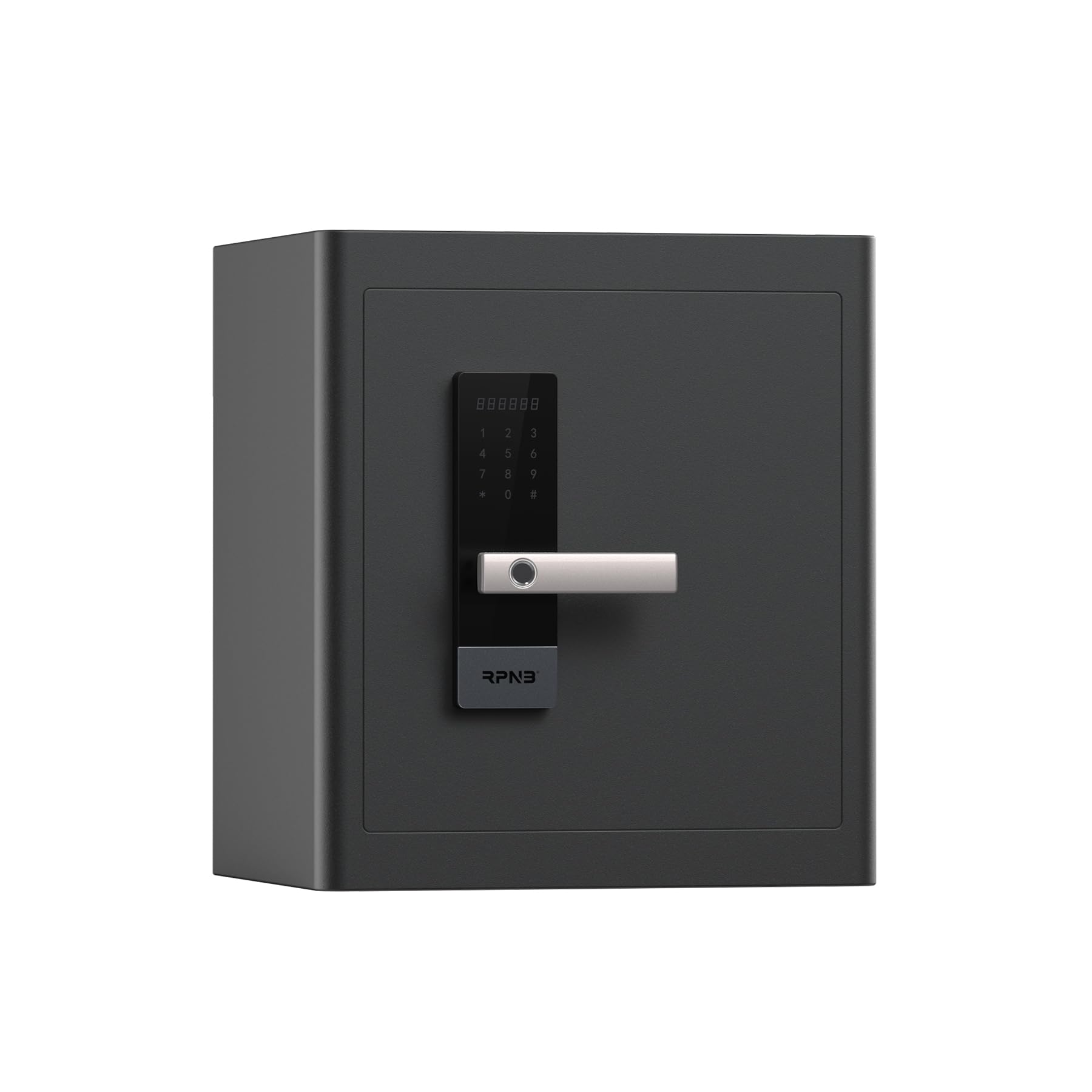RPNB Deluxe Home Safe - Smart Touch Screen Biometric Fingerprint Security Safe with Voice Prompt, One-Touch Unlock, Interior Box & Dual Alarm | 1.6 Cubic Feet for Home, Office, Hotel & Travel Security Protection | Perfect for Storing Cash, Jewelry, Documents & Valuables