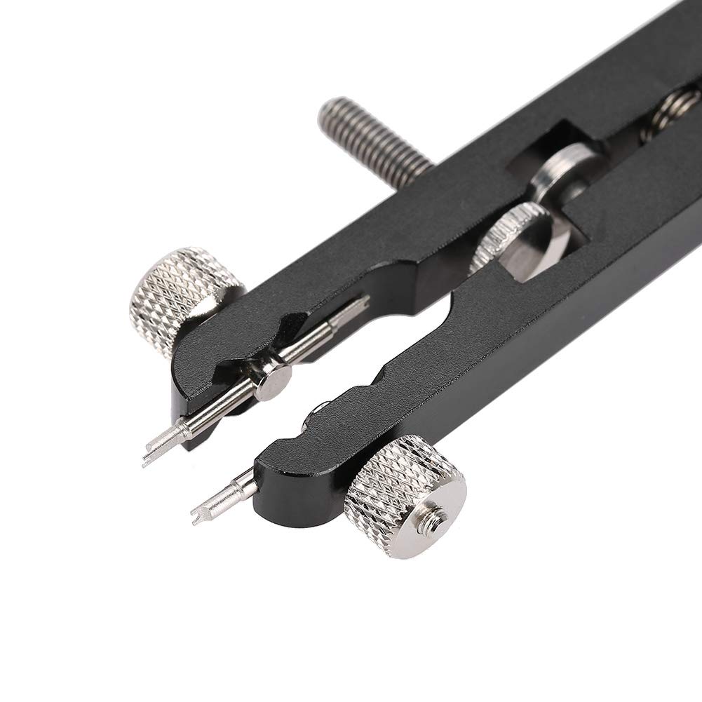 6825 Alloy V-Shaped Spring Bar Pliers - Professional Watch Band Remover & Adjuster Tool (Black 6-Pin) for Watch Repair, Bracelet Replacement & Jewelry Maintenance
