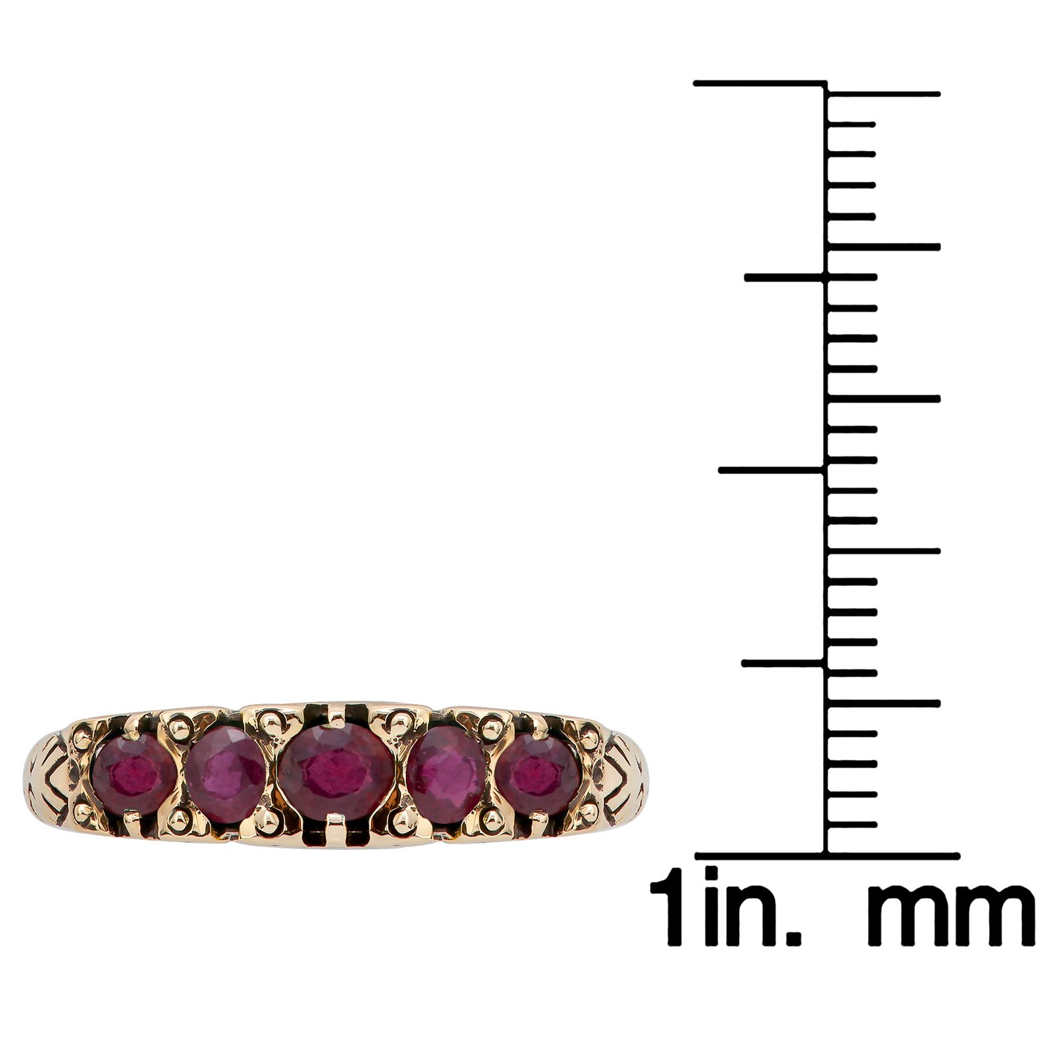 10k Yellow Gold Genuine Ruby Anniversary Ring for Women - Elegant Wedding Band, Romantic Gift for Wife, Girlfriend - Perfect for Anniversaries, Engagements & Special Occasions