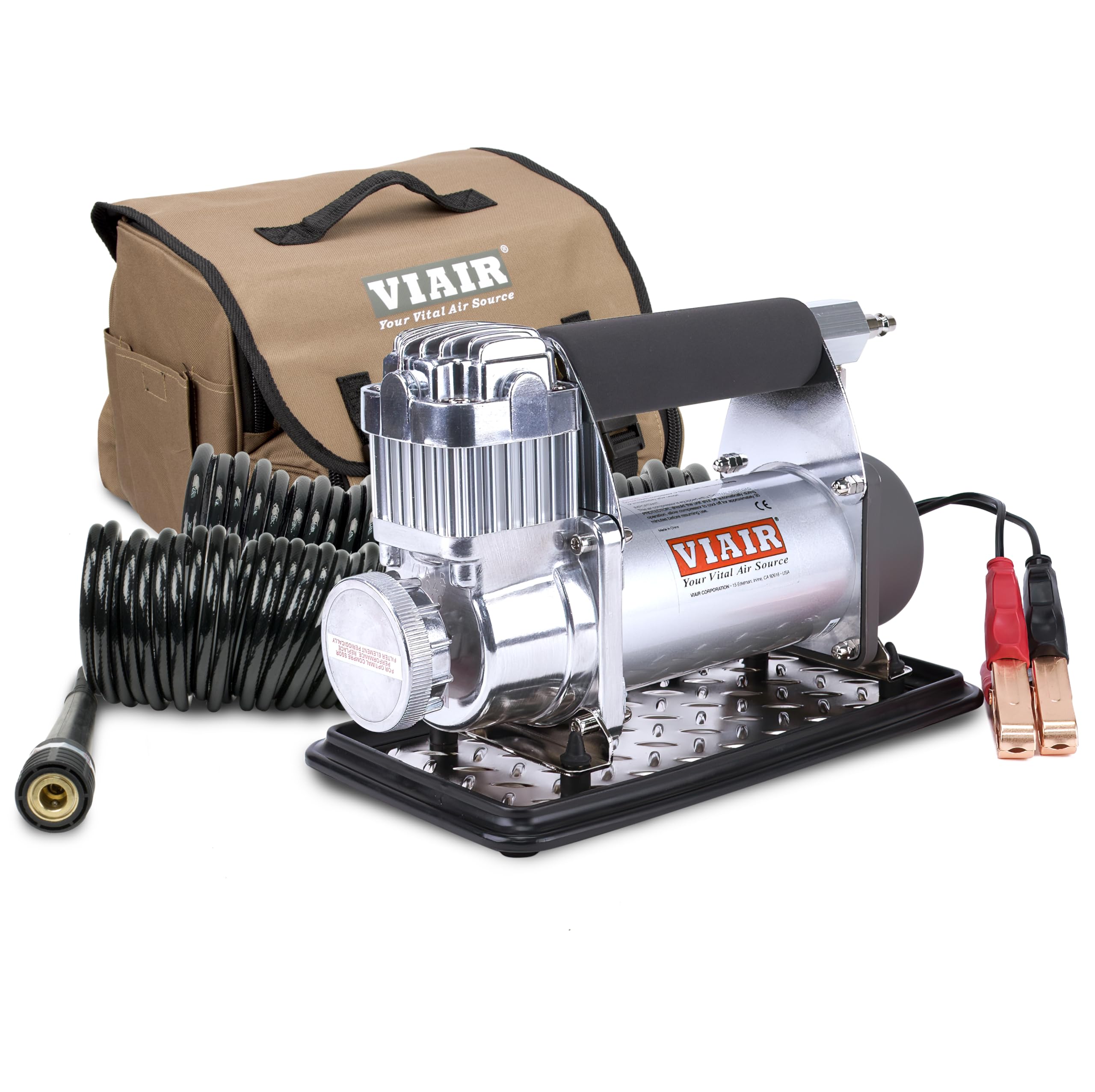 VIAIR 400P-RV/40047 Automatic Portable Air Compressor - 150 PSI Tire Inflator Kit for RV, Truck, Jeep & SUV Tires | Fast 2.30 CFM Air Pump | Perfect for Road Trips, Off-Roading & Emergency Tire Inflation