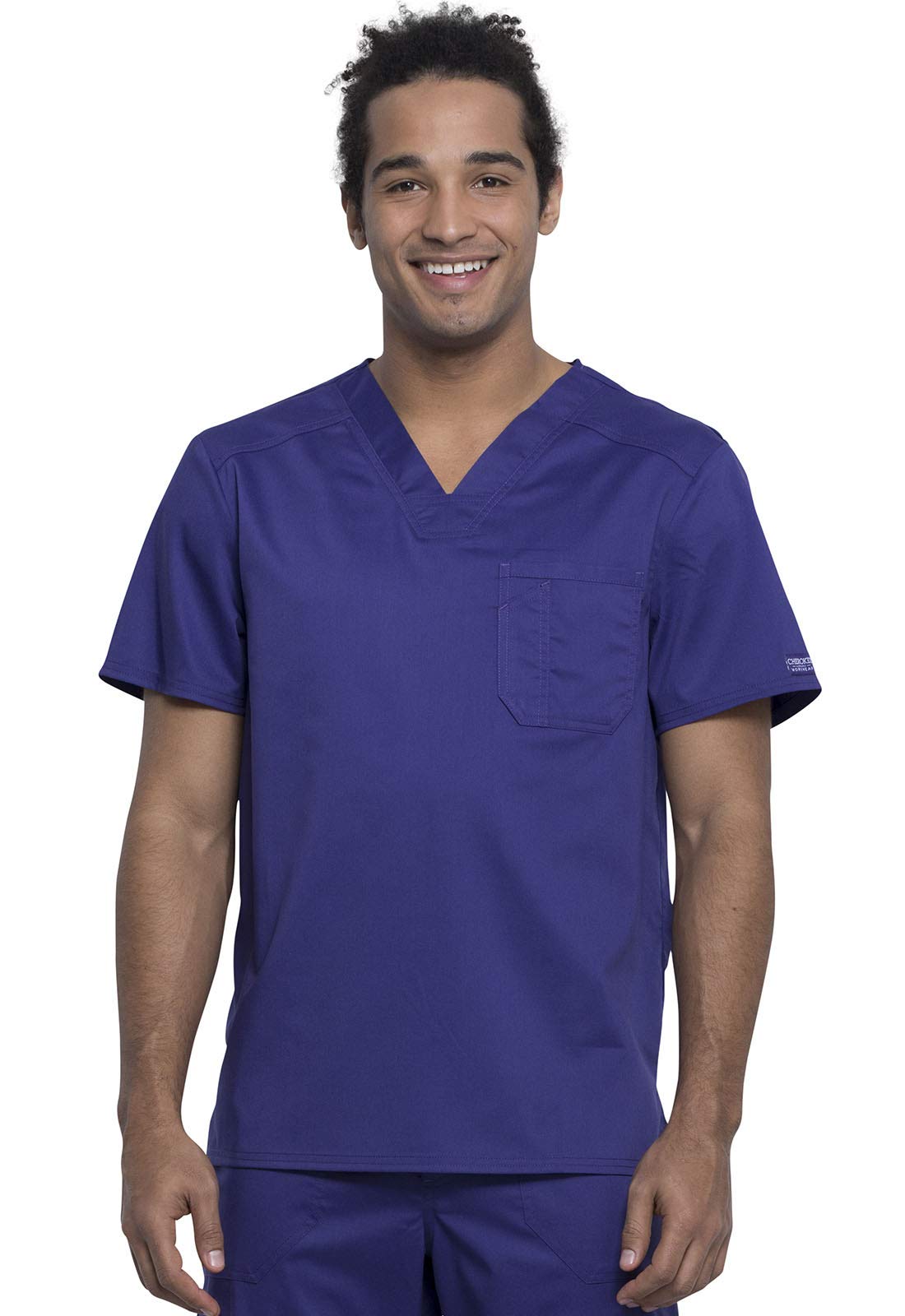 Cherokee Men's Scrubs Top - Comfortable Workwear V-Neck Shirt with Tuckable Design WW690 | Perfect for Nurses, Doctors & Healthcare Professionals