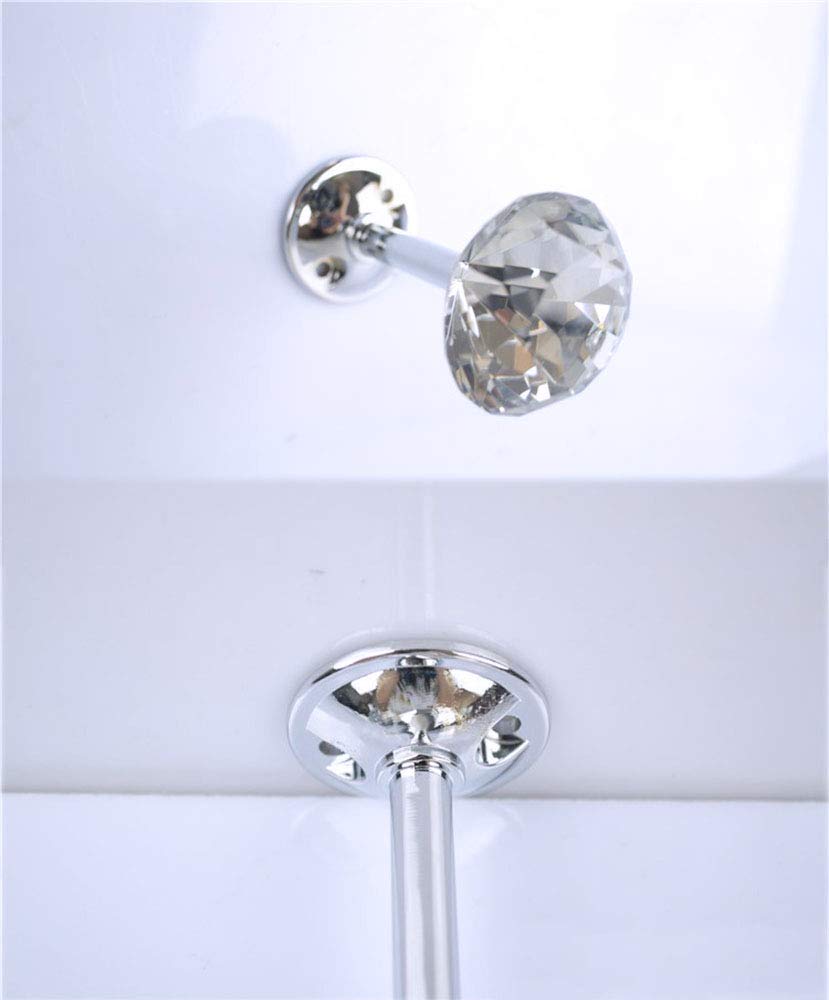 2 Pack Clear Crystal Diamond Goblet Shaped Curtain Tiebacks - Drapery Holdbacks, Wall Hooks & Tassel Holders for Windows, Room Decor (Perfect for Living Room, Bedroom & Wedding Decorations)