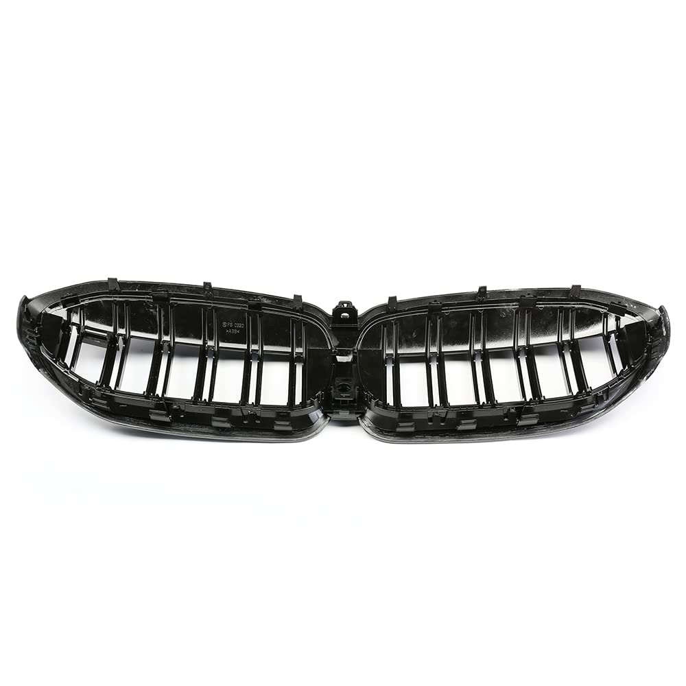 Carbon Fiber Front Hood Bumper with Double Slats Grill Compatible with 2019-2022 BMW 3-Series G20 G21 - Upgrade Your Car's Style & Performance for Street Racing & Show Car Events
