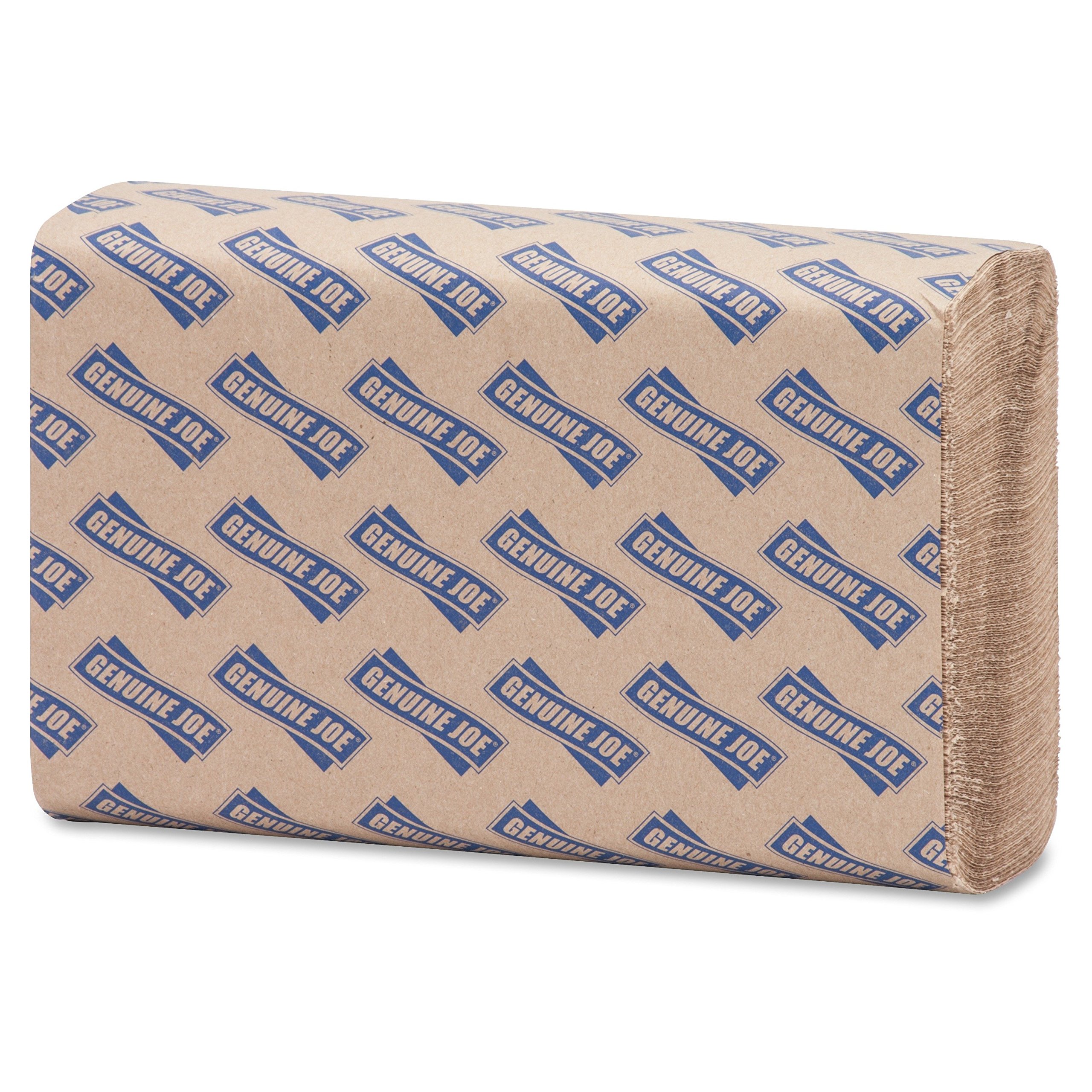 Genuine Joe GJO21040 Multifold Natural Paper Towels, 9.25