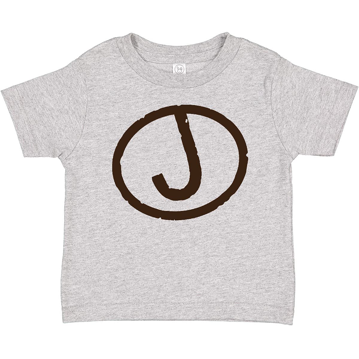 Inktastic Monogram Letter J Baby T-Shirt - Custom Initial Cotton Tee for Infants & Toddlers - Perfect for Family Photos, Birthday Gifts & Everyday Outfits