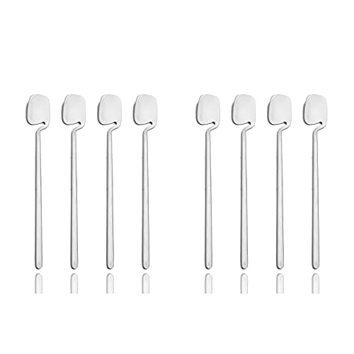 Silver long handle spoon-8pcs