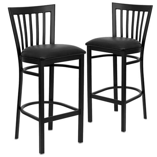 Black Vinyl Seat/Black Metal Frame