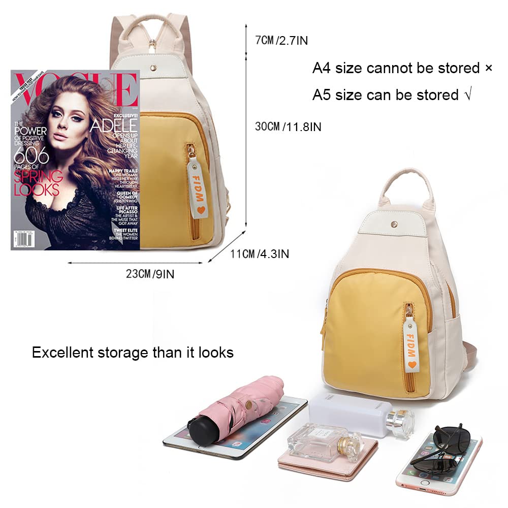 Zhongningyifeng Women's Small Nylon Backpack - Mini Travel Purse & Lightweight Shoulder Bag for Ladies | Perfect for Daily Commute, Weekend Trips & College Campus Use