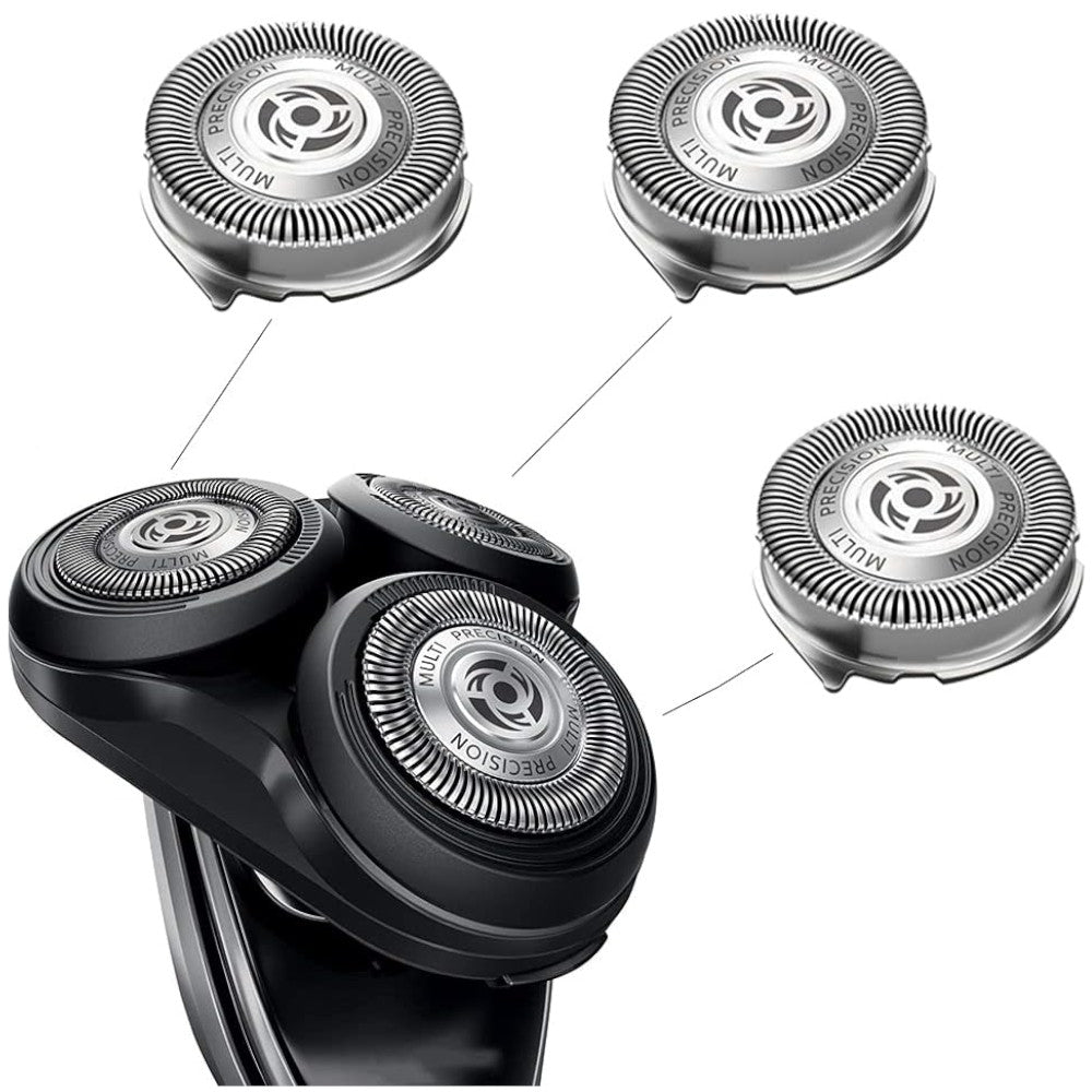 PHILIPS SH50/53 HQ8 Replacement Shaving Heads for Series 5000 Electric Shaver - Precision Trimmer Blades for Men's Grooming - Perfect for Travel & Daily Shaving Routine