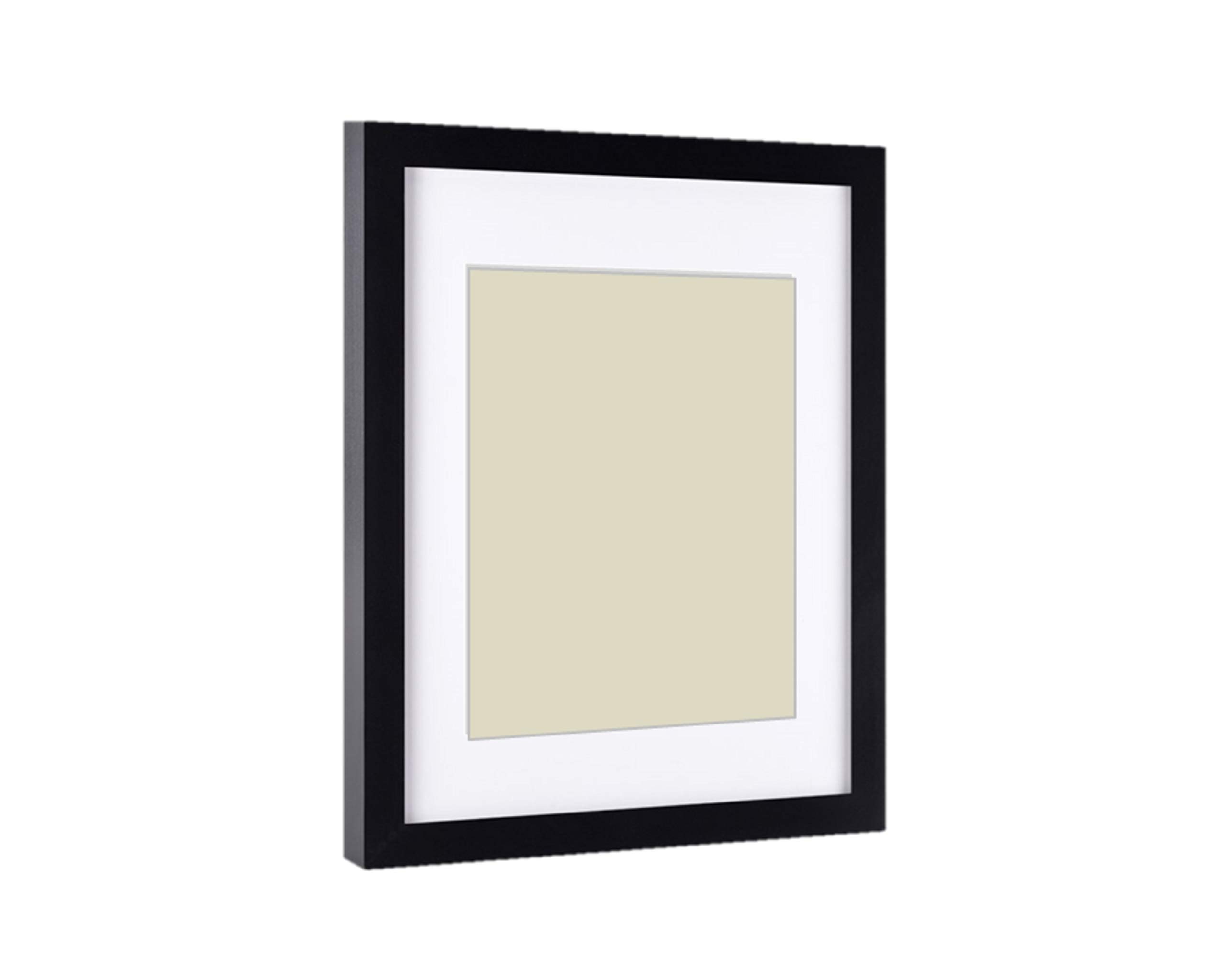 11x14 Picture Frame with Mat - Solid Wood, High Definition Glass Display for Wall Décor - Perfect for Living Room, Office & Gallery Wall Mounting - Showcase Your 11x14 Photos in Style