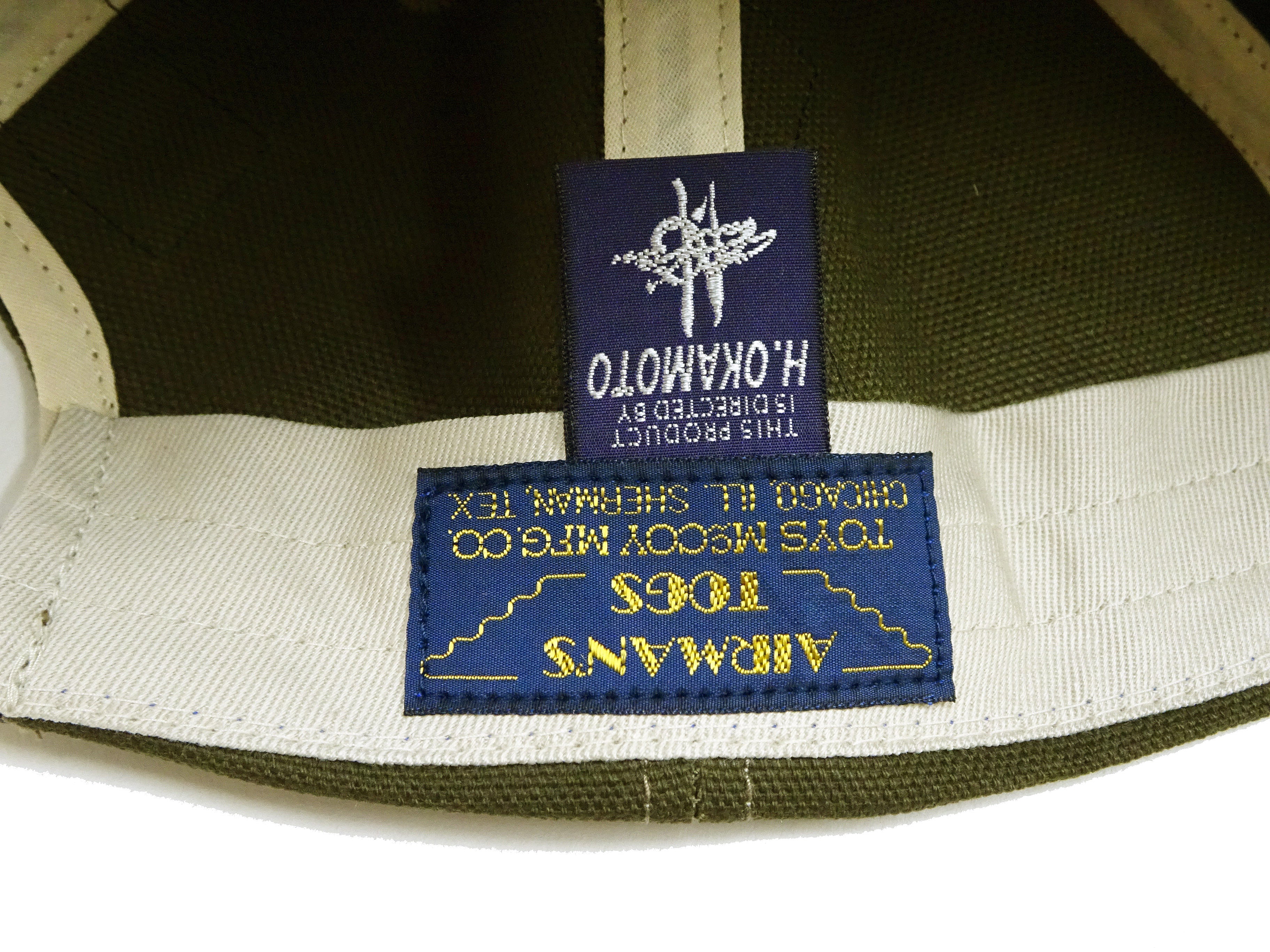 TOYS McCOY Men's Military Baseball Cap - USAF Patch Custom Cotton Oxford Hat No Mesh (TMA2412 Olive) - Perfect for Outdoor Activities, Casual Wear & Military Enthusiasts