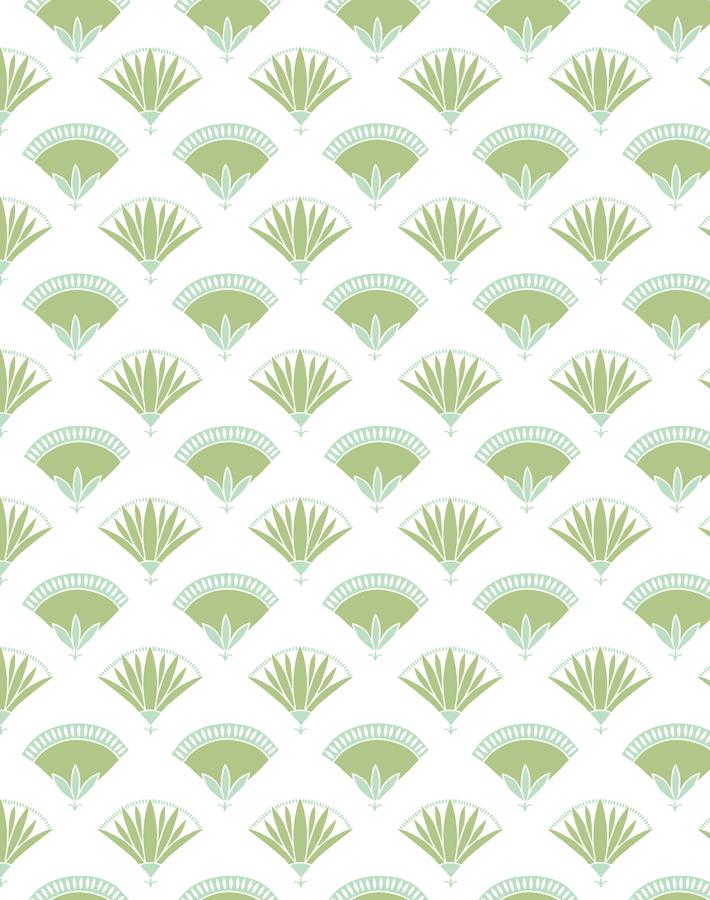 Lotus Papyrus Wallpaper by Tea Collection - Premium Moss Green Botanical Wall Decor for Living Room, Bedroom & Office