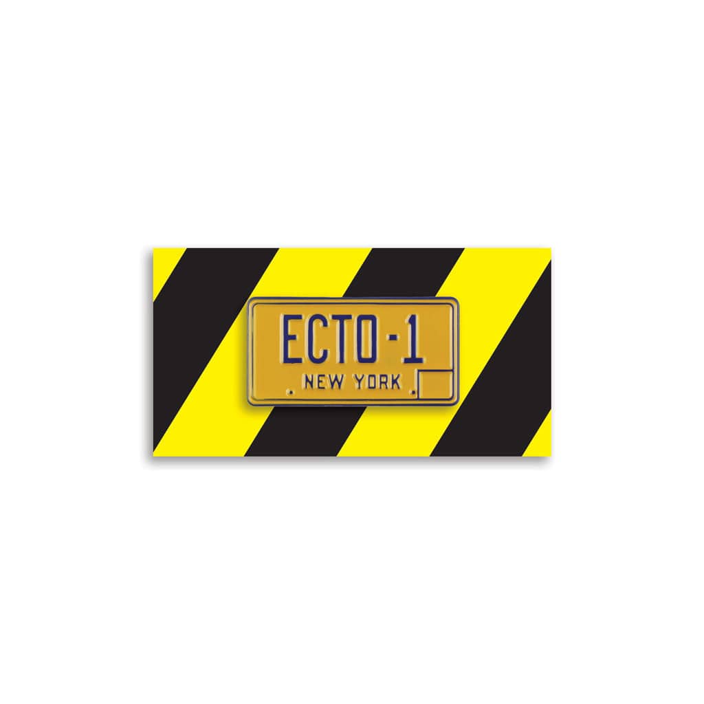 Ghostbusters Ecto 1 License Plate Enamel Pin - Collectible Movie Merchandise for Fans, Cosplay & Gift Giving