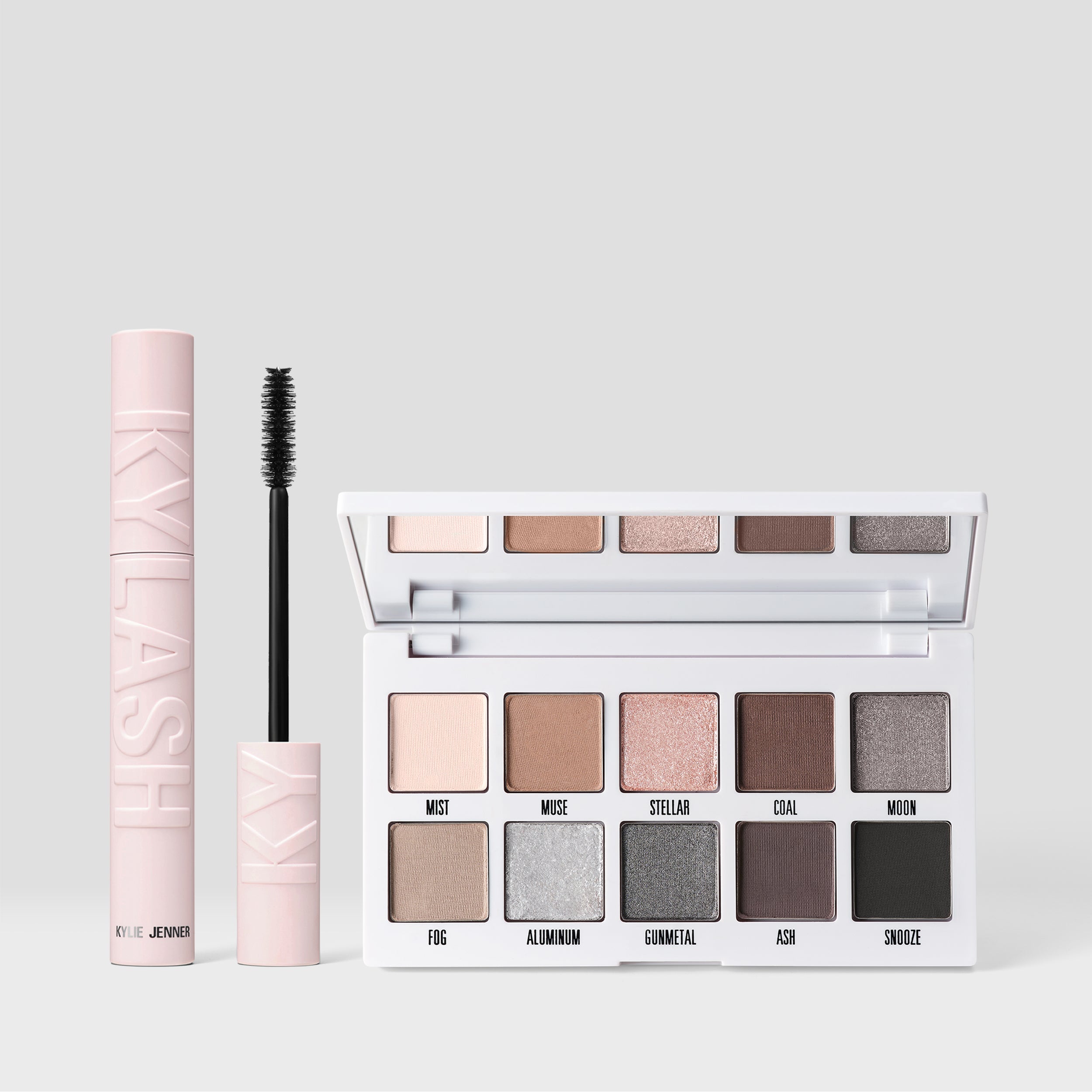 Kylash Volumizing Mascara & Smokey Eyeshadow Palette Set - Dramatic Lashes & Sultry Eye Makeup for Night Out or Special Occasions
