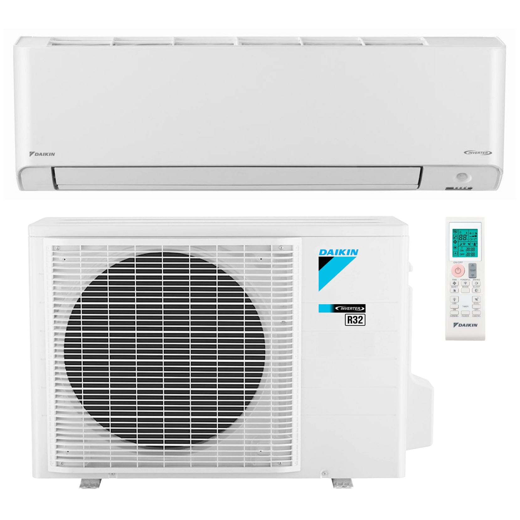 Daikin 12000 BTU 25.2 SEER Ductless Mini Split Wall Mount Heat Pump Air Conditioner - Energy Efficient Cooling & Heating for Bedrooms, Living Rooms & Small Spaces