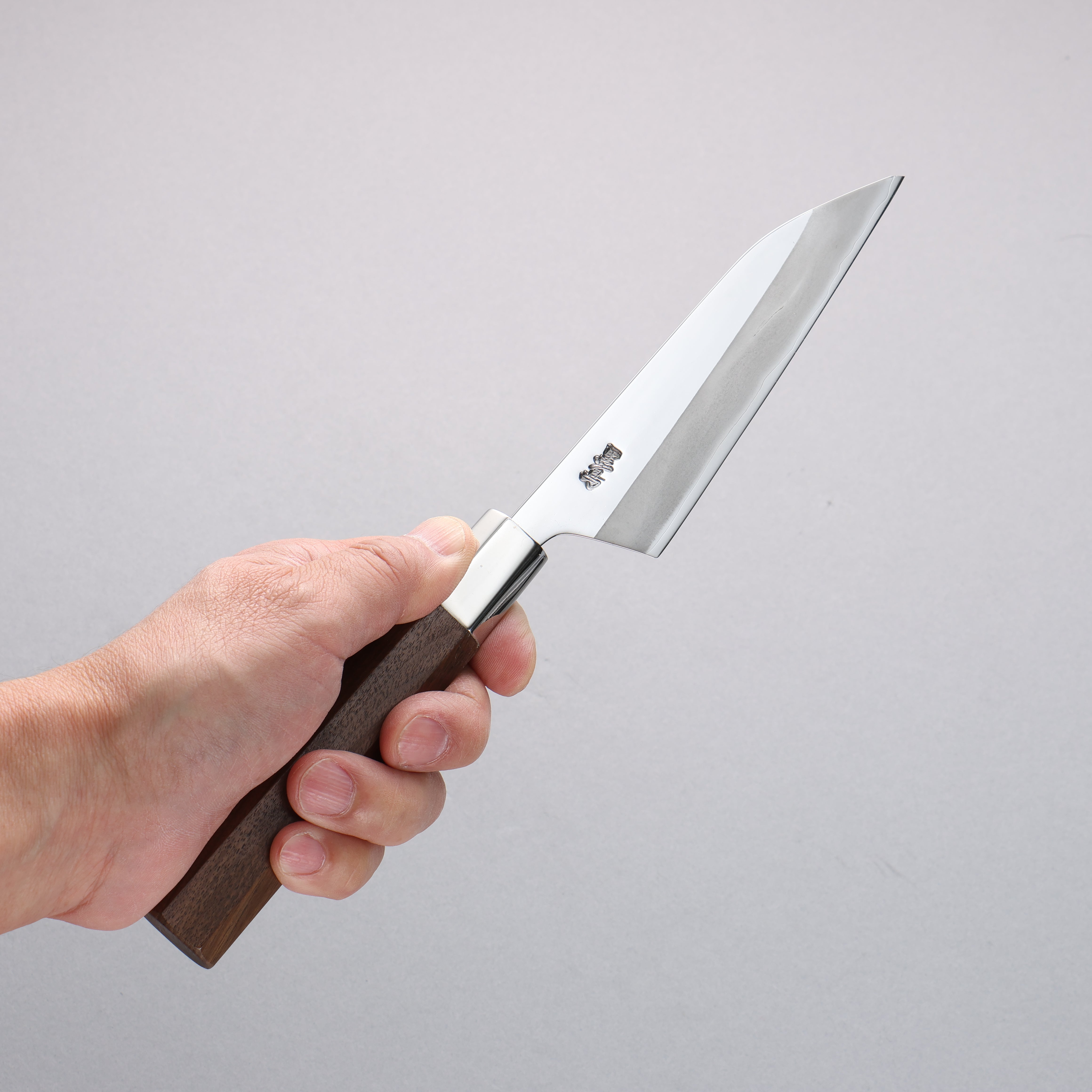Premium Kurotori Silver Steel No.3 Migaki Finished Petty Utility Knife 120mm - Japanese Walnut Handle - Perfect for Slicing, Peeling & Precision Kitchen Tasks