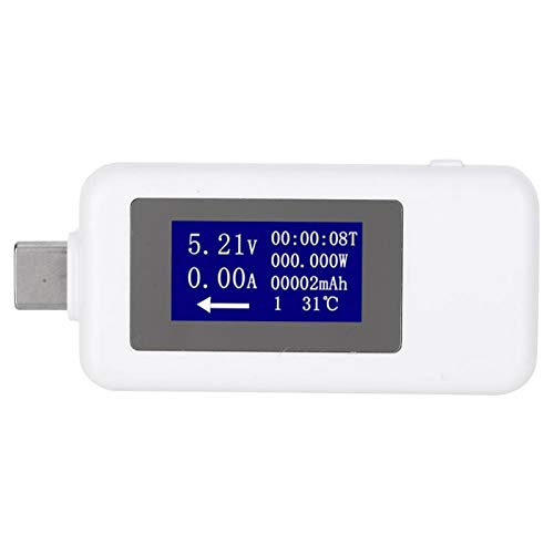Industrial-Grade USB Type-C Meter - Multifunctional Digital Tester for Voltage, Current & Power (White) - Perfect for Electronics Testing, DIY Projects & Industrial Applications