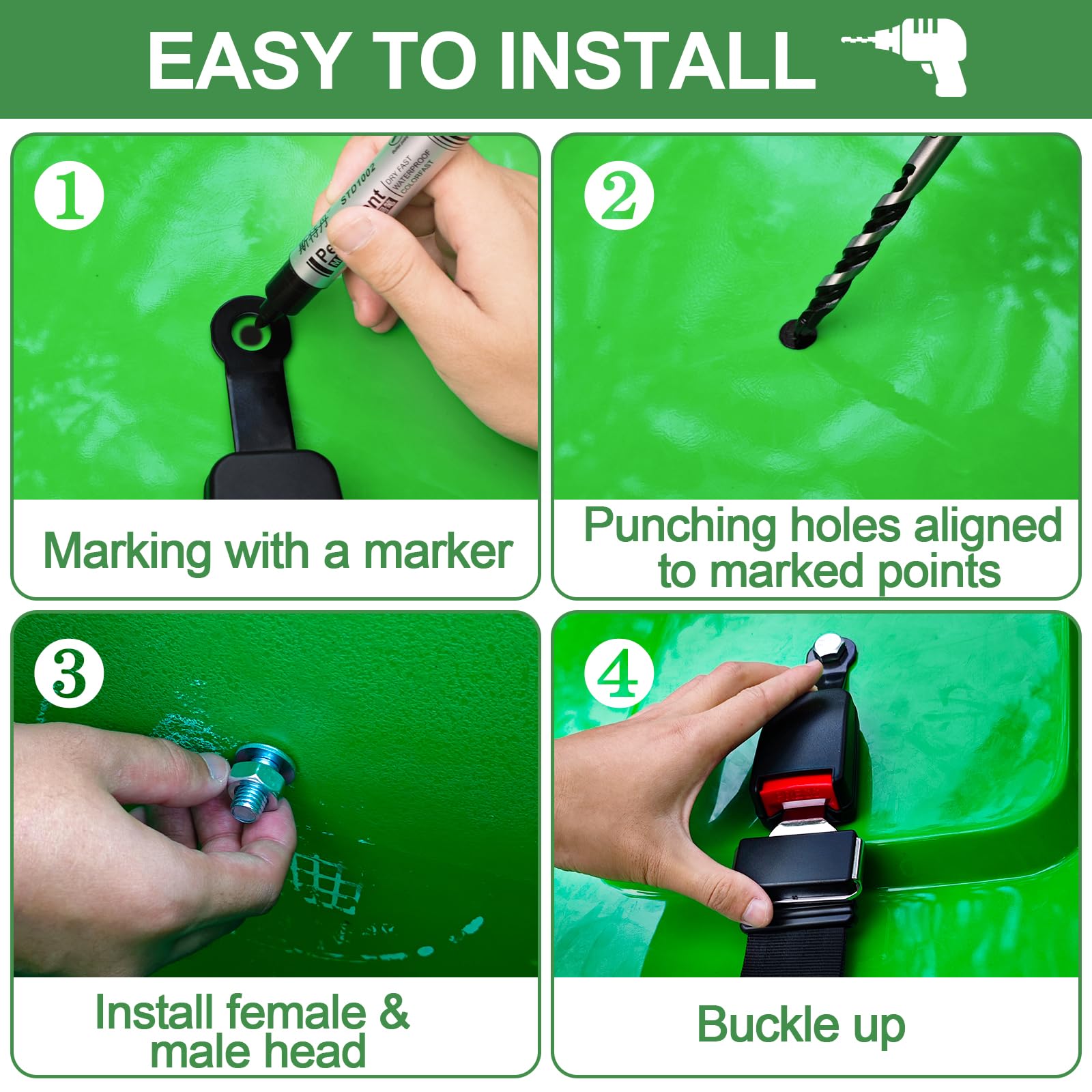 Animal Proof Trash Can Locks - 4 Pack Semi-Automatic Raccoon & Bear Resistant Buckle Locks, Universal Secure Trash Bin Latches for Outdoor Use - Easy Installation for Garbage Cans, Dumpsters & Recycling Bins - Prevent Wildlife & Wind from Knocking Over Bins in Yards, Parks & Camping Areas