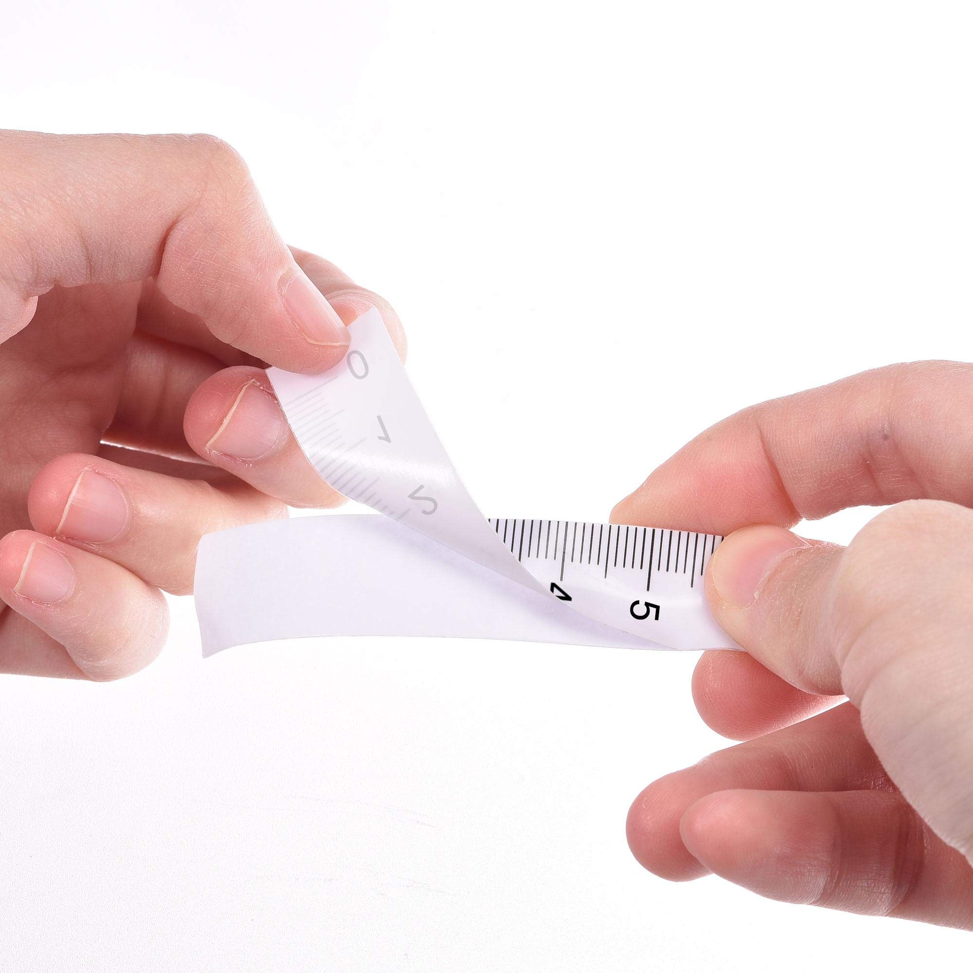 uxcell Adhesive Backed Tape Measure 150cm Vertical Read Measuring Tape Stick - Self-Adhesive Workbench Ruler for DIY, Woodworking & Crafting (White) - Perfect for Workshop, Garage & Home Improvement Projects