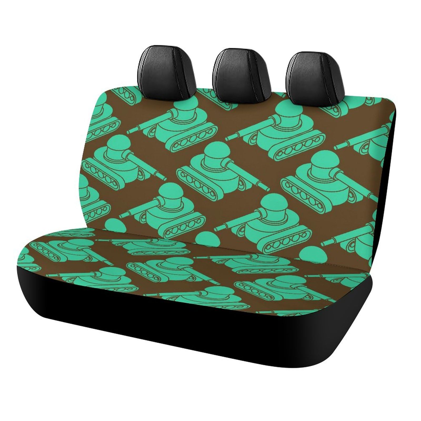 Universal Army Tanks Print Car Seat Covers - Waterproof Back Seat Protector 120x59x76cm for SUV, Sedan & Truck - Perfect for Military Enthusiasts & Outdoor Adventures